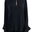 Blusa a polo nera