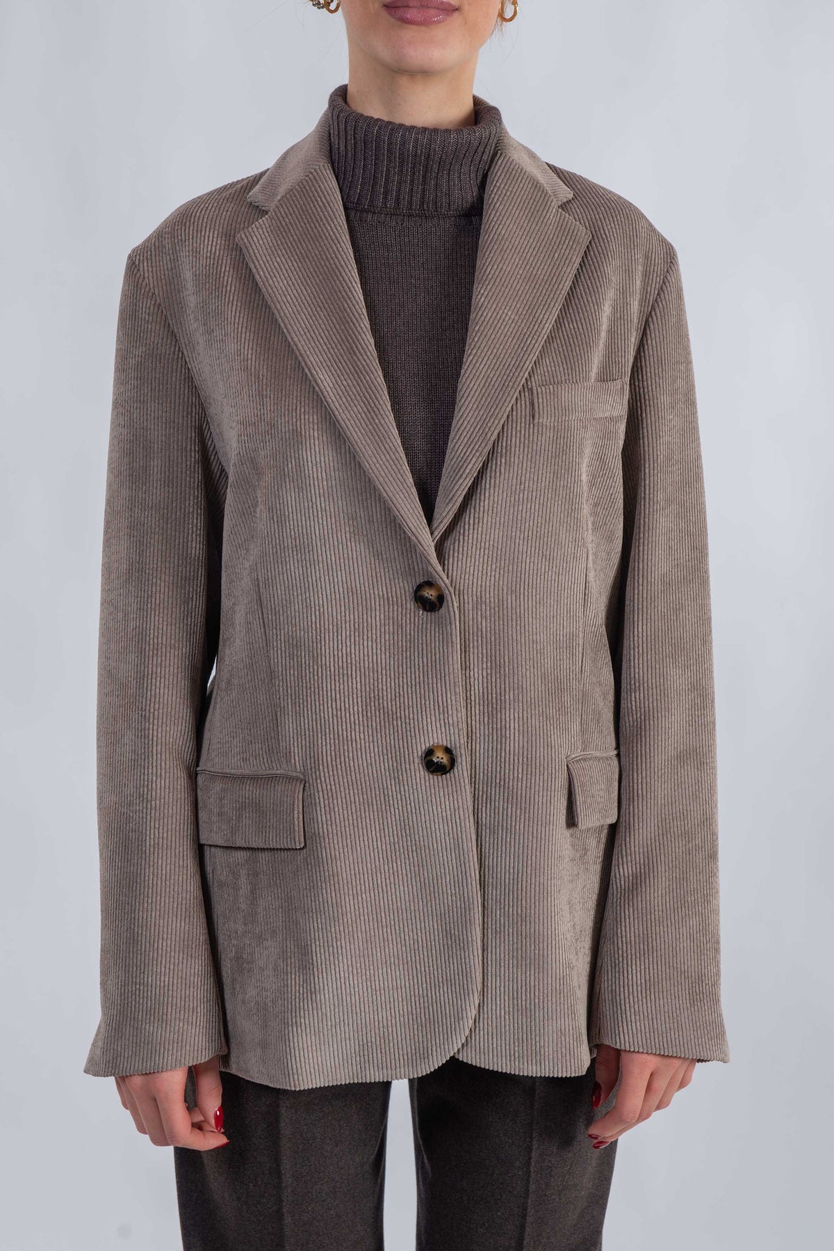 Giacca in velluto a coste tortora 4433 4038 TAUPE ALICE MILLER 