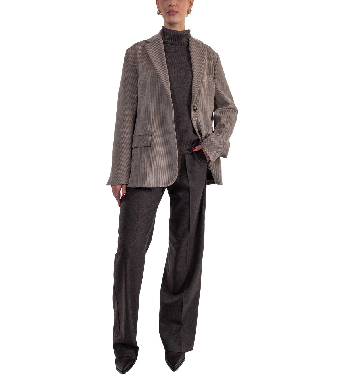 Giacca in velluto a coste tortora 4433 4038 TAUPE ALICE MILLER 