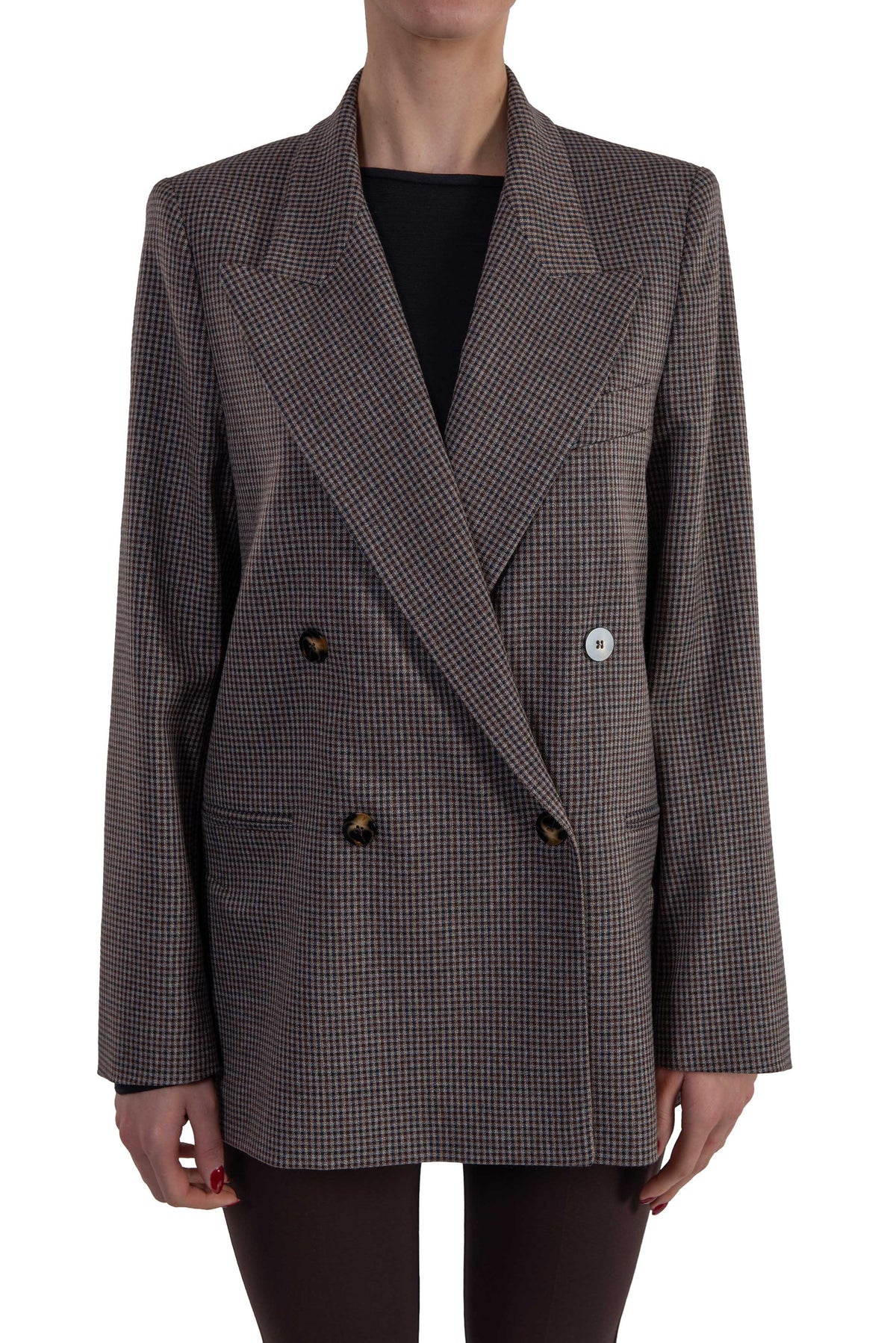 Giacca over check 4452 2733 MARRONE ALICE MILLER 