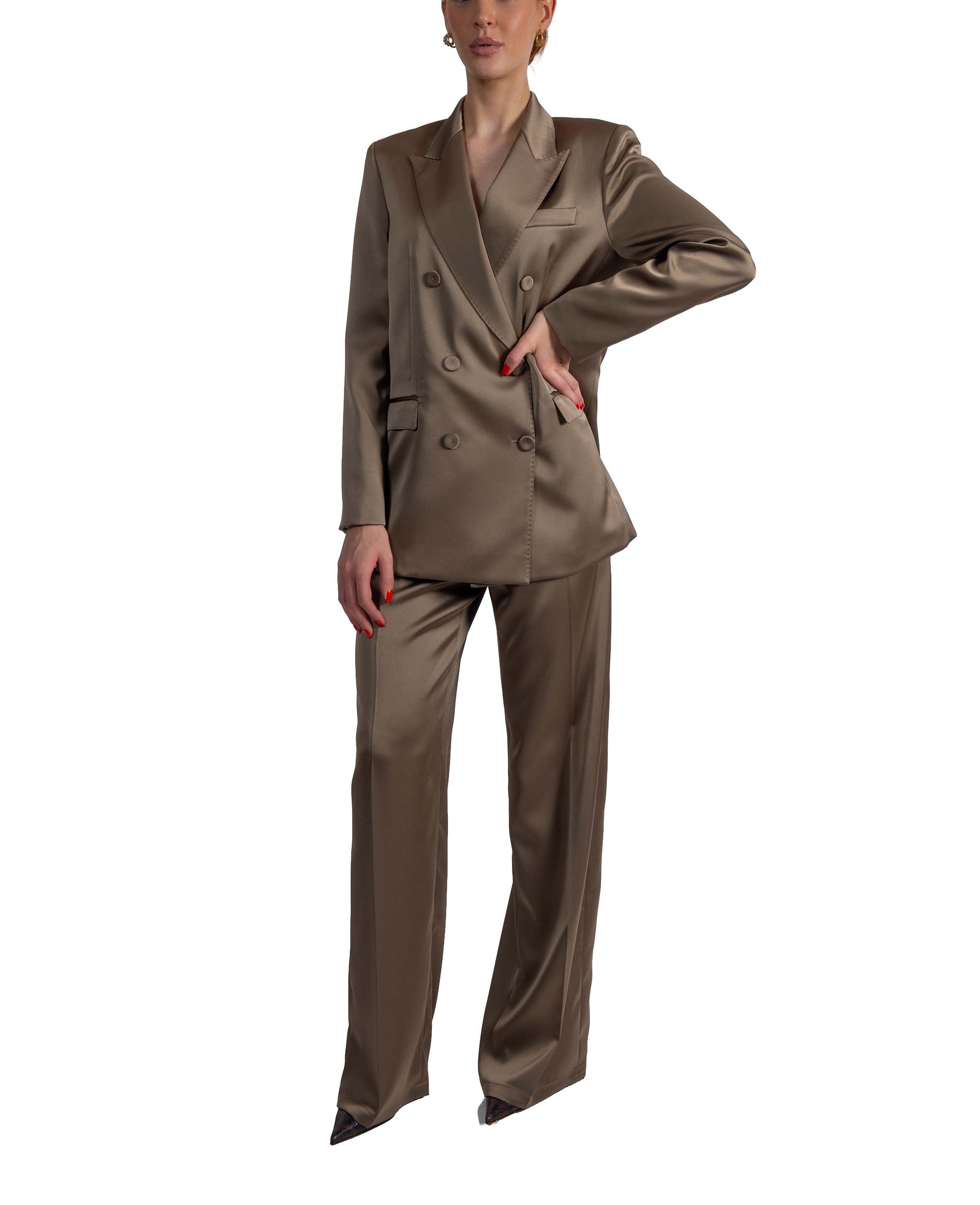 Giacca doppio petto raso toupe 4731 4331 TAUPE ALICE MILLER 
