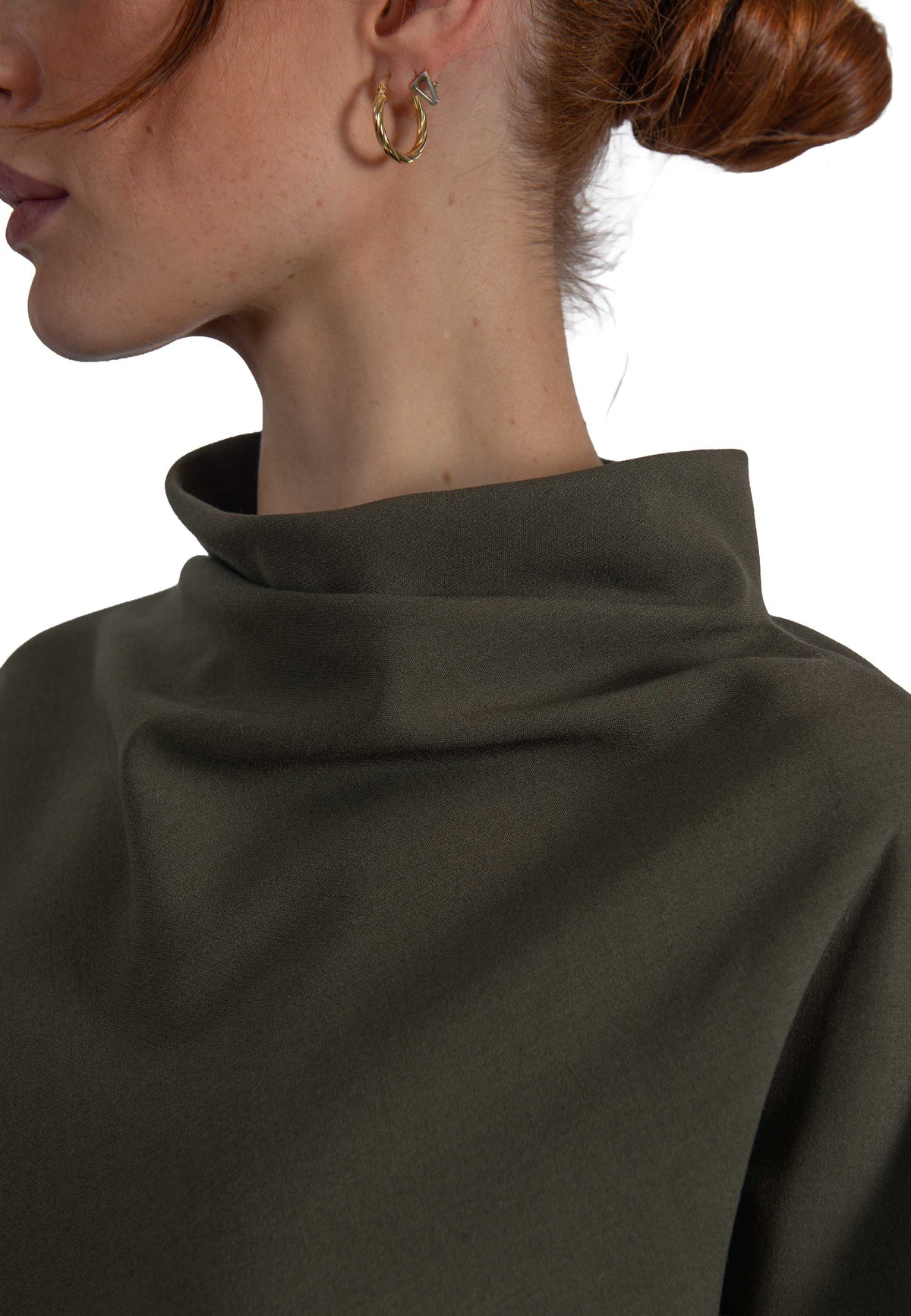 Abito collo lungo verde militare 4943 4443 MILITARE ALICE MILLER 
