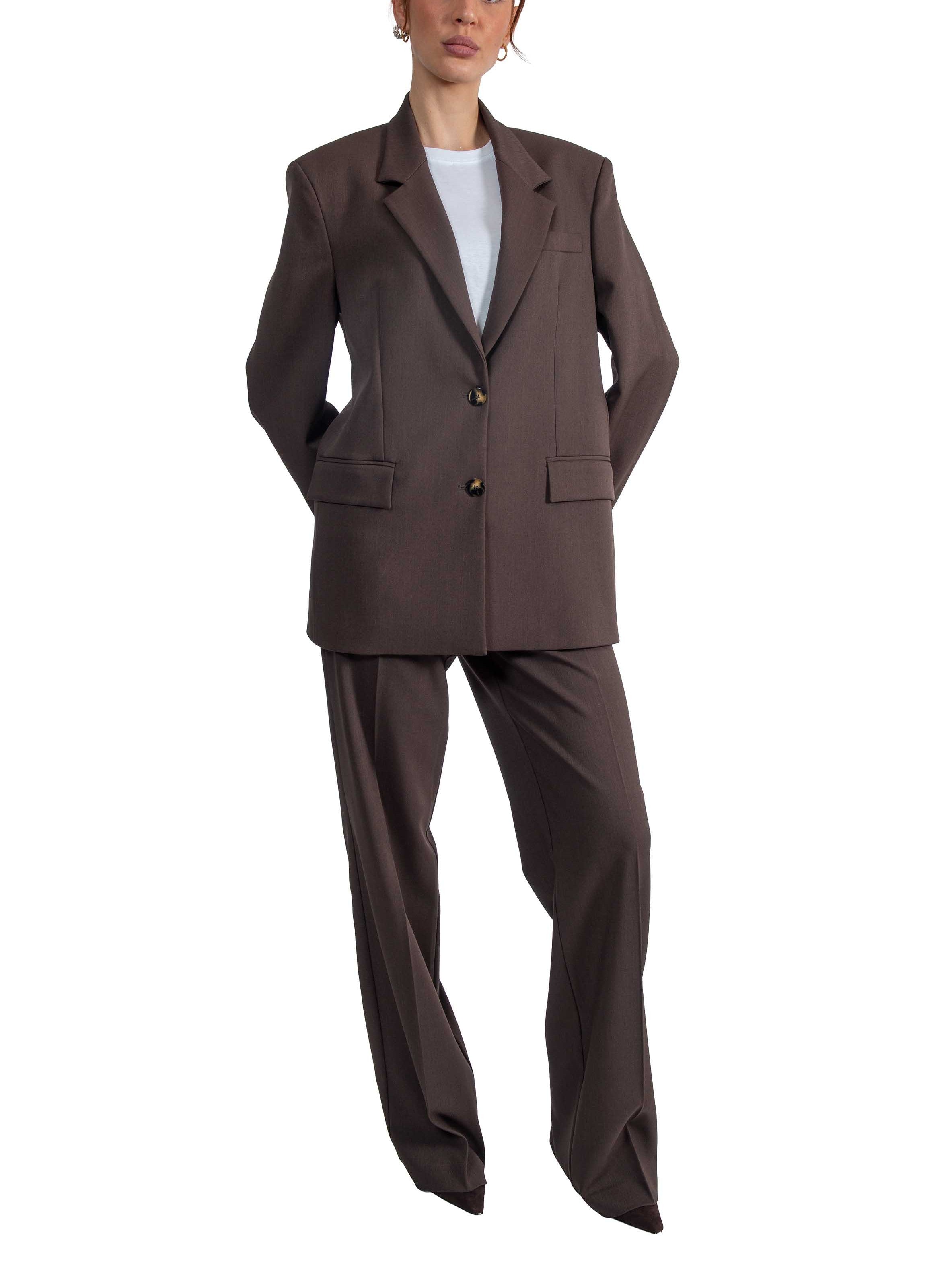 Giacca monopetto over marrone 5011 4334 MORO ALICE MILLER 