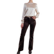 T-shirt a manica lunga in misto seta