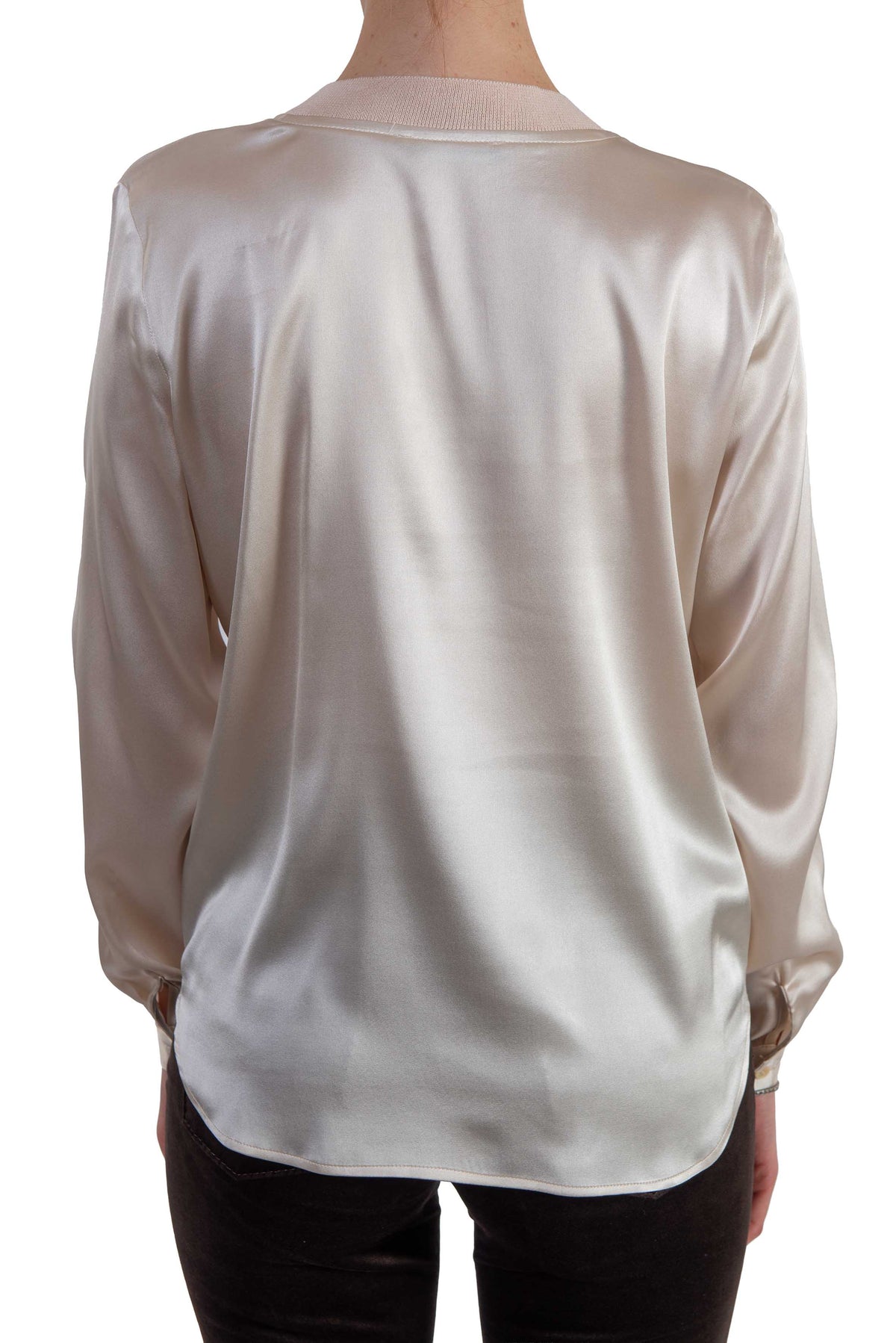 T-shirt a manica lunga in misto seta 5052 2094 CHAMPAGNE ALICE MILLER 