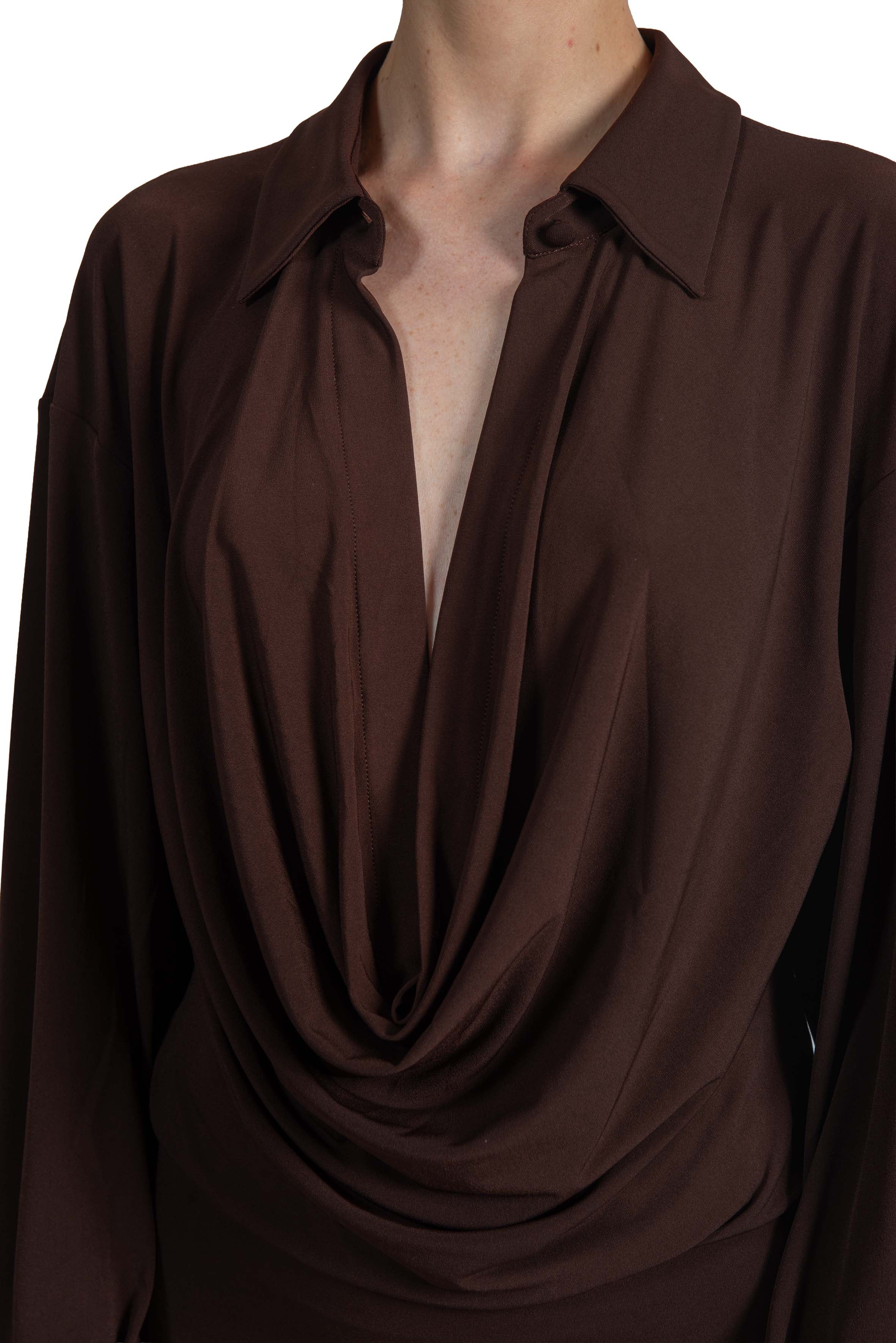 Aito midi marrone Lilia LILIA T200108 DARK BROWN ANDAMANE 