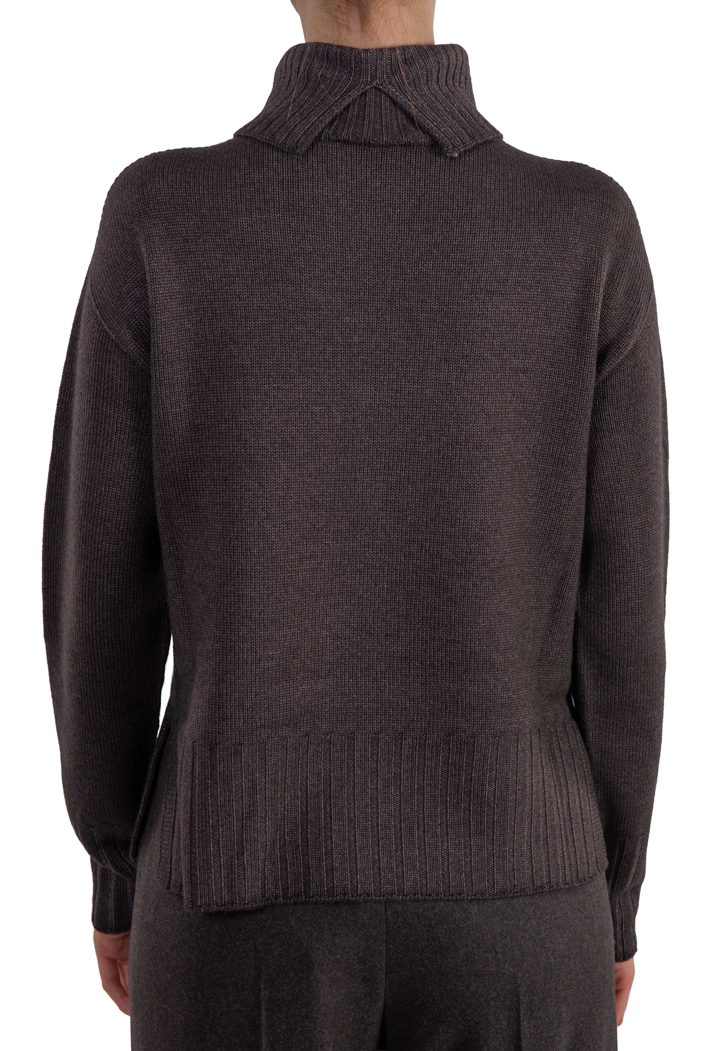 Maglia collo alto moro 3520 BROWN ARROVESCIO 