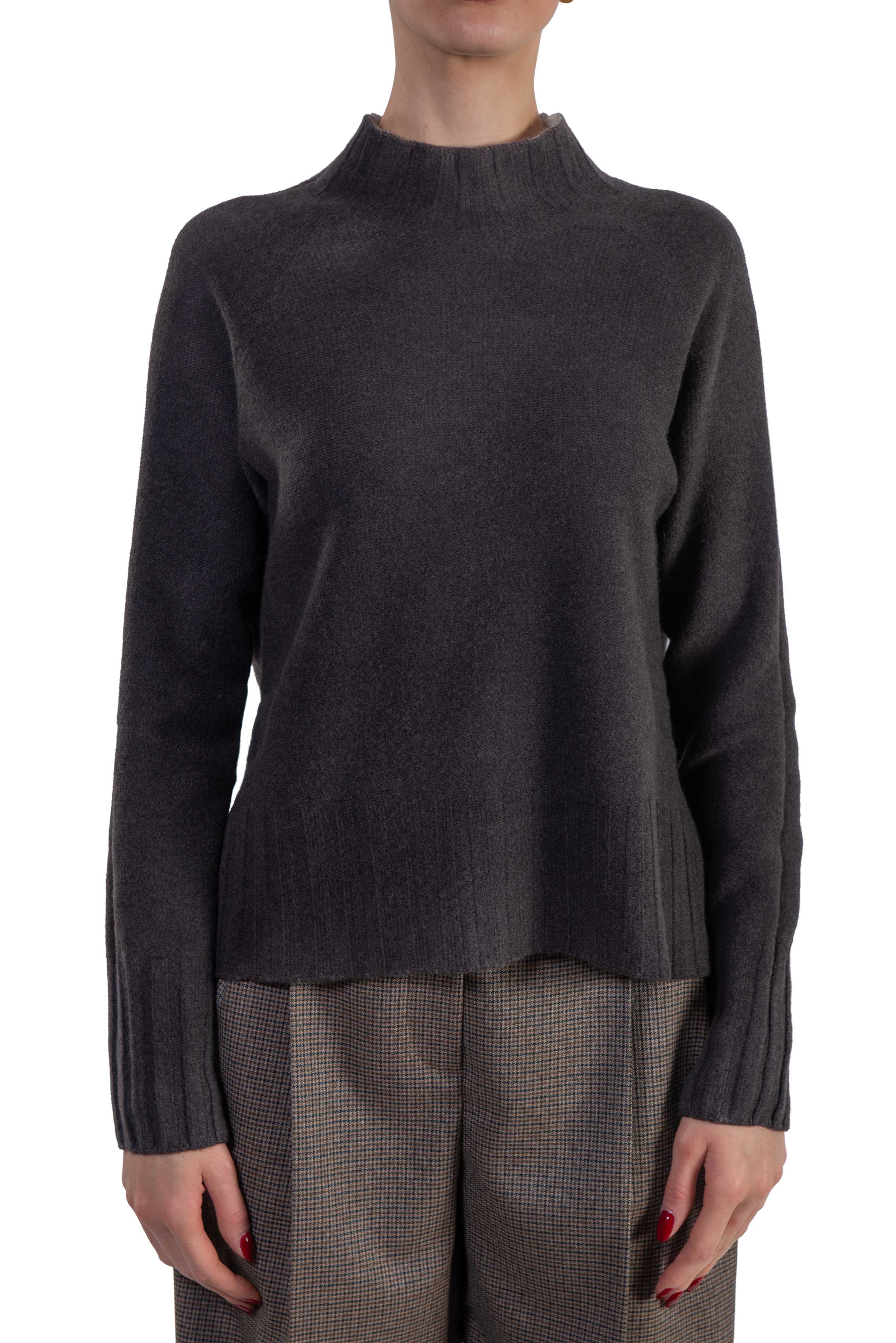 Maglia lupetto marrone 3610 COFFEE ARROVESCIO 