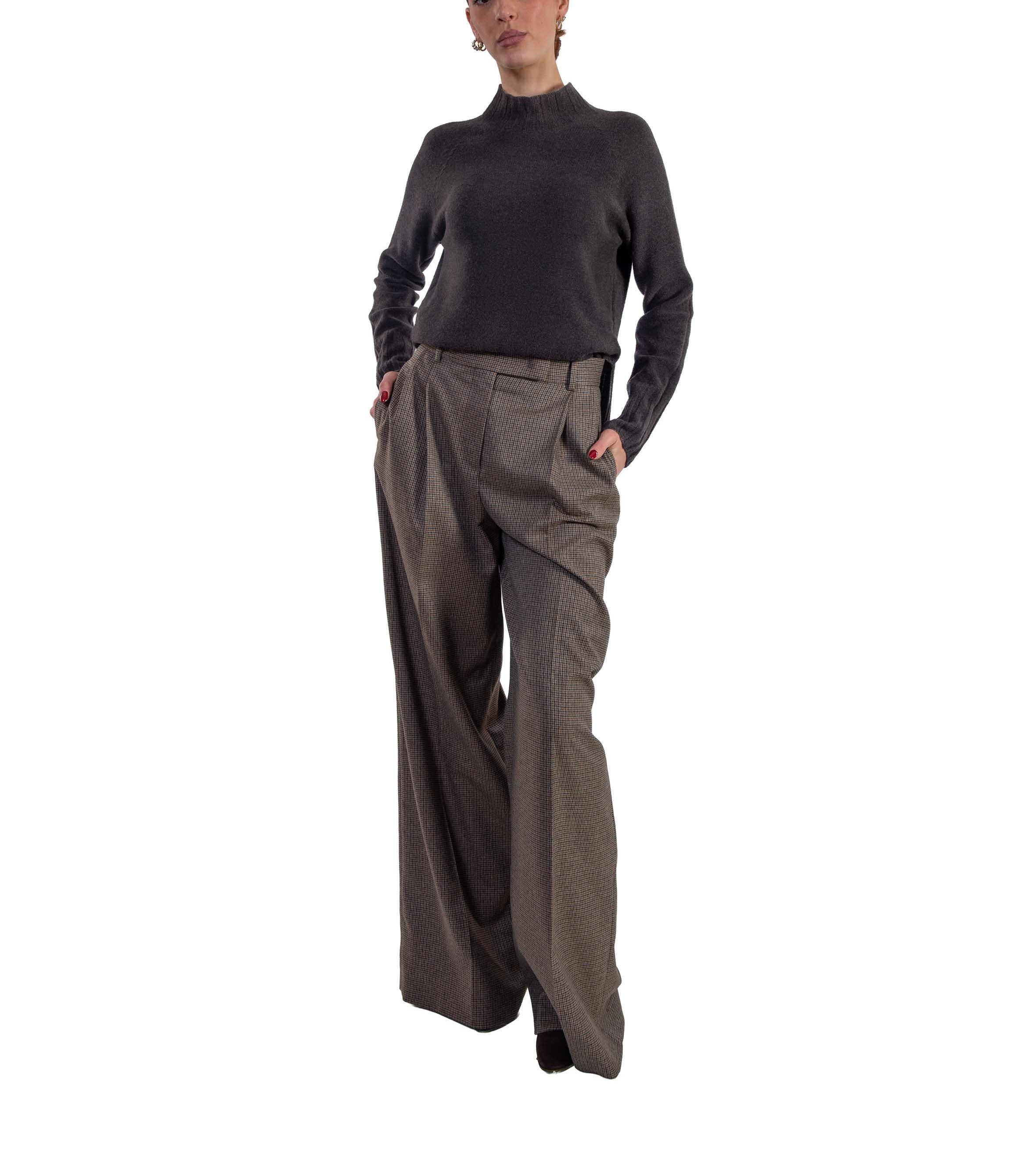 Maglia lupetto marrone 3610 COFFEE ARROVESCIO 