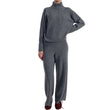 Maglia collo alto con zip grigio