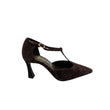 T-Strap camoscio testa di moro