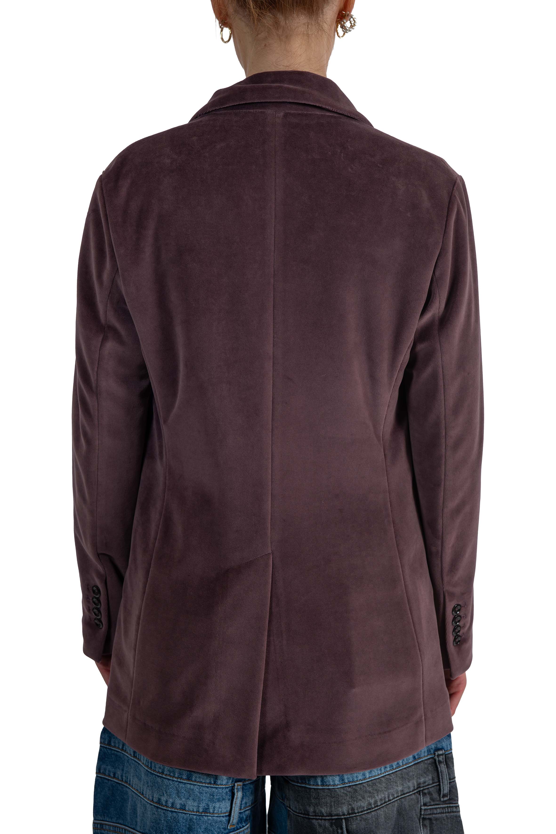 Giacca monopetto in velluto liscio rosa cipolla FD4059 GRAPE SHAKE CIRCOLO 