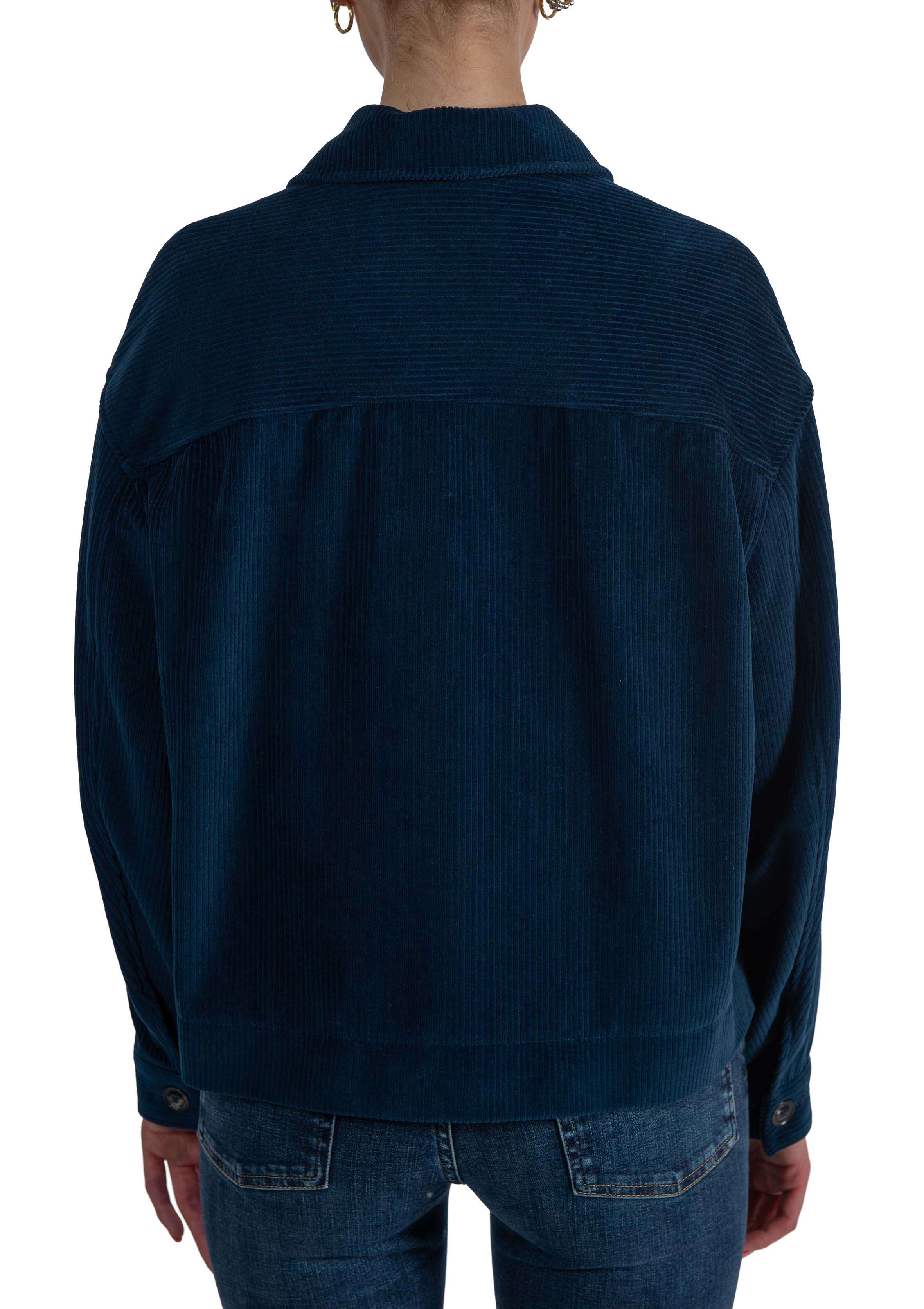Giacca camicia velluto a coste blu FD4078 GALXI CIRCOLO 