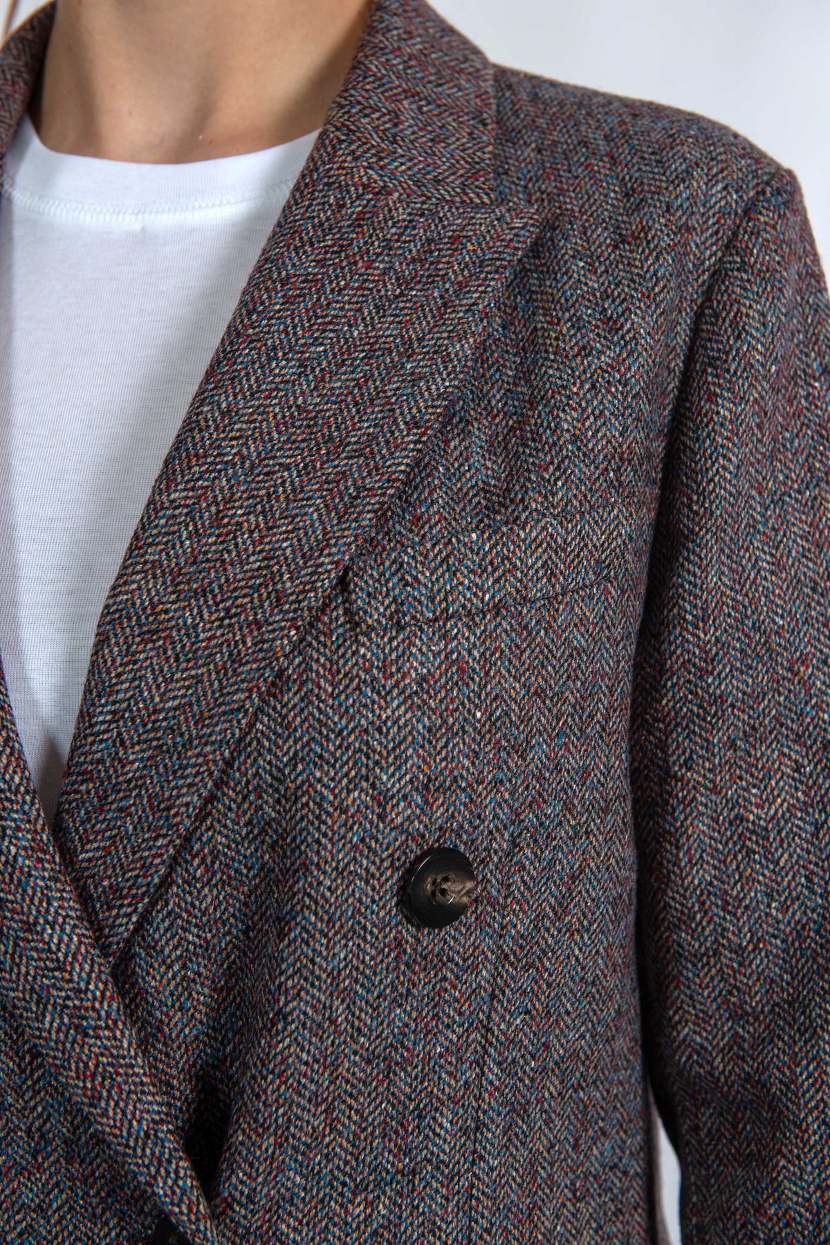 Giacca doppio petto tweed bordeaux. FD4201 BORDO CIRCOLO 