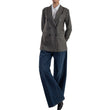 Giacca doppiopetto tweed verde
