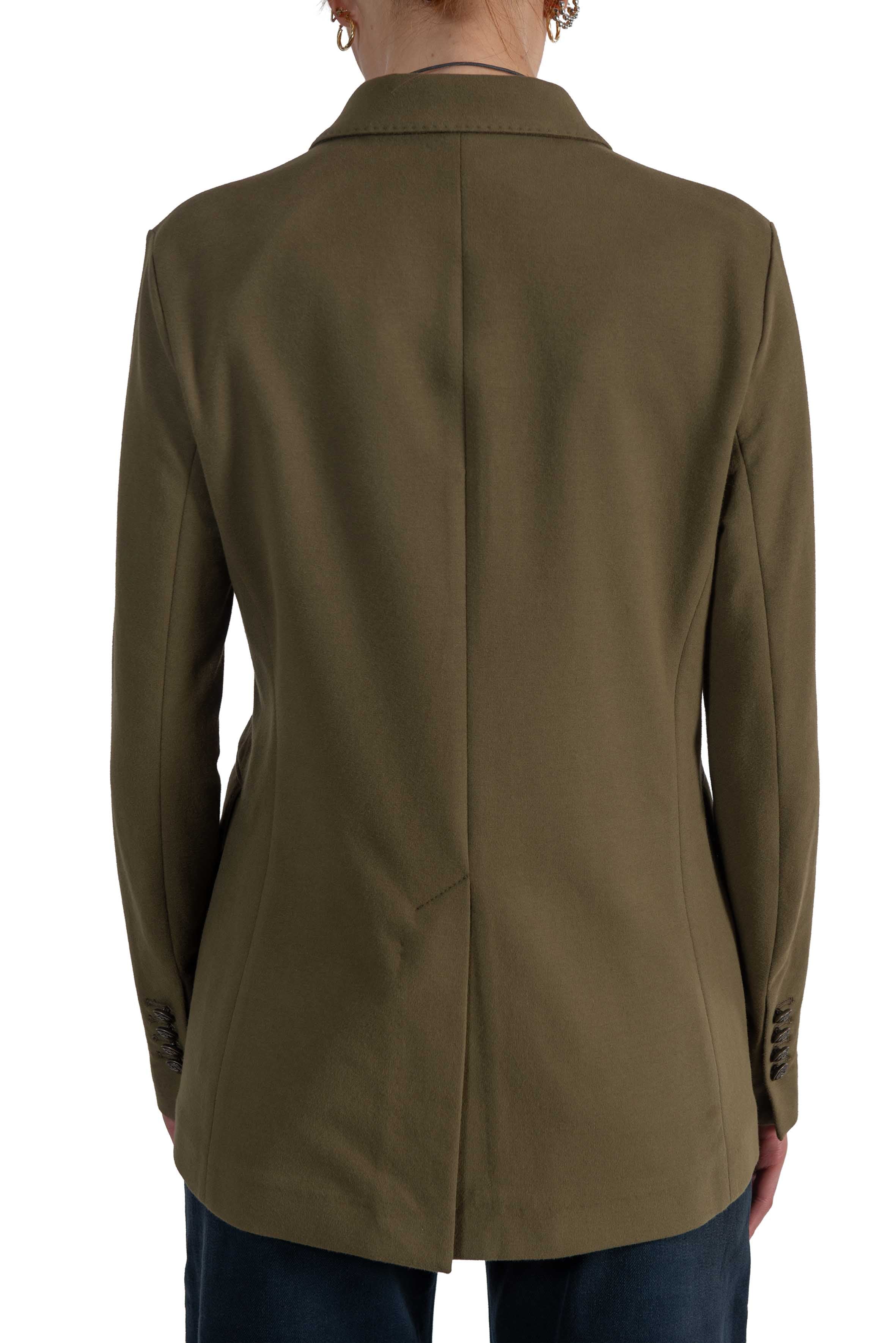 Giacca doppiopetto tweed verde FD4201 MILITARE CIRCOLO 