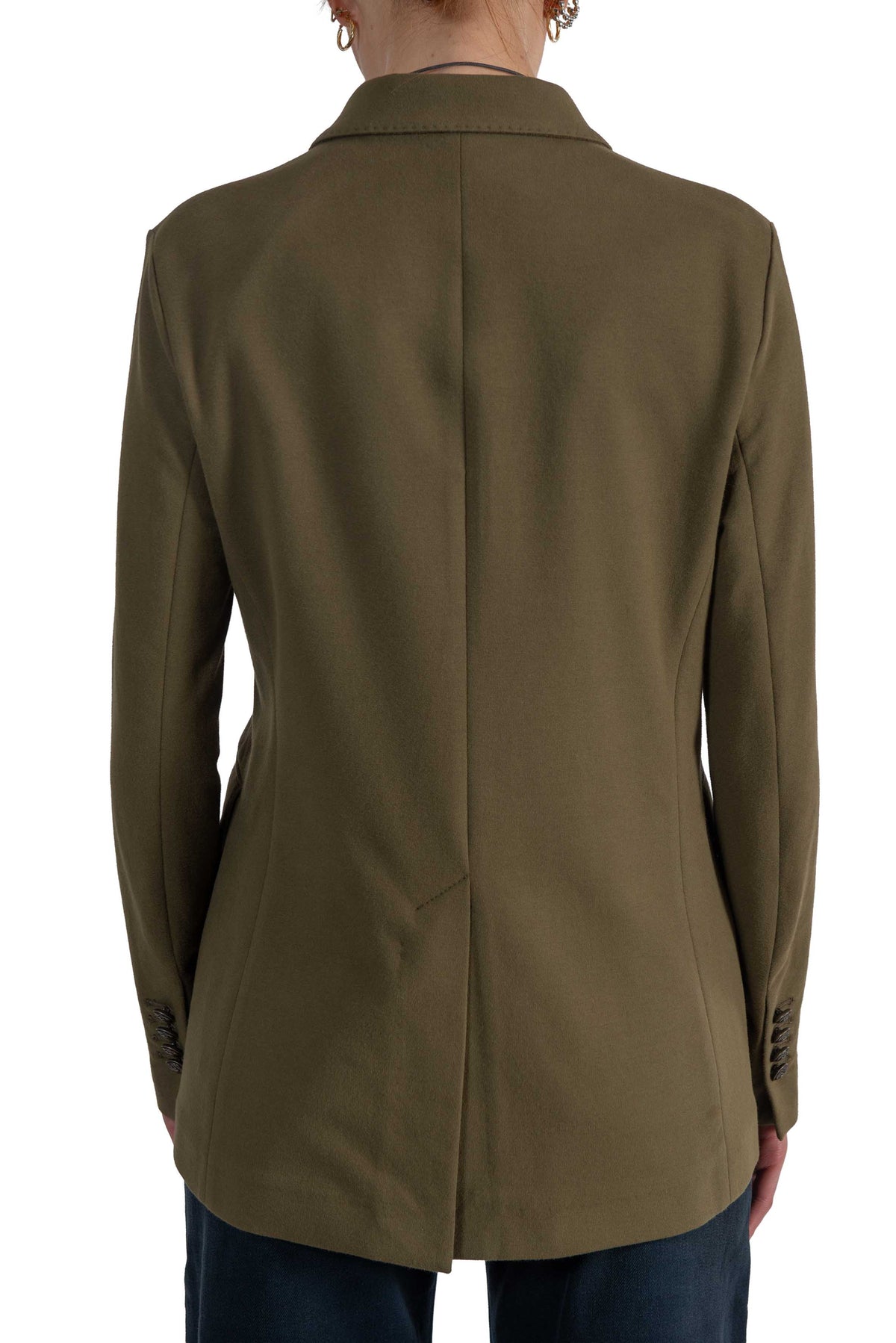 Giacca doppiopetto tweed verde FD4201 MILITARE CIRCOLO 