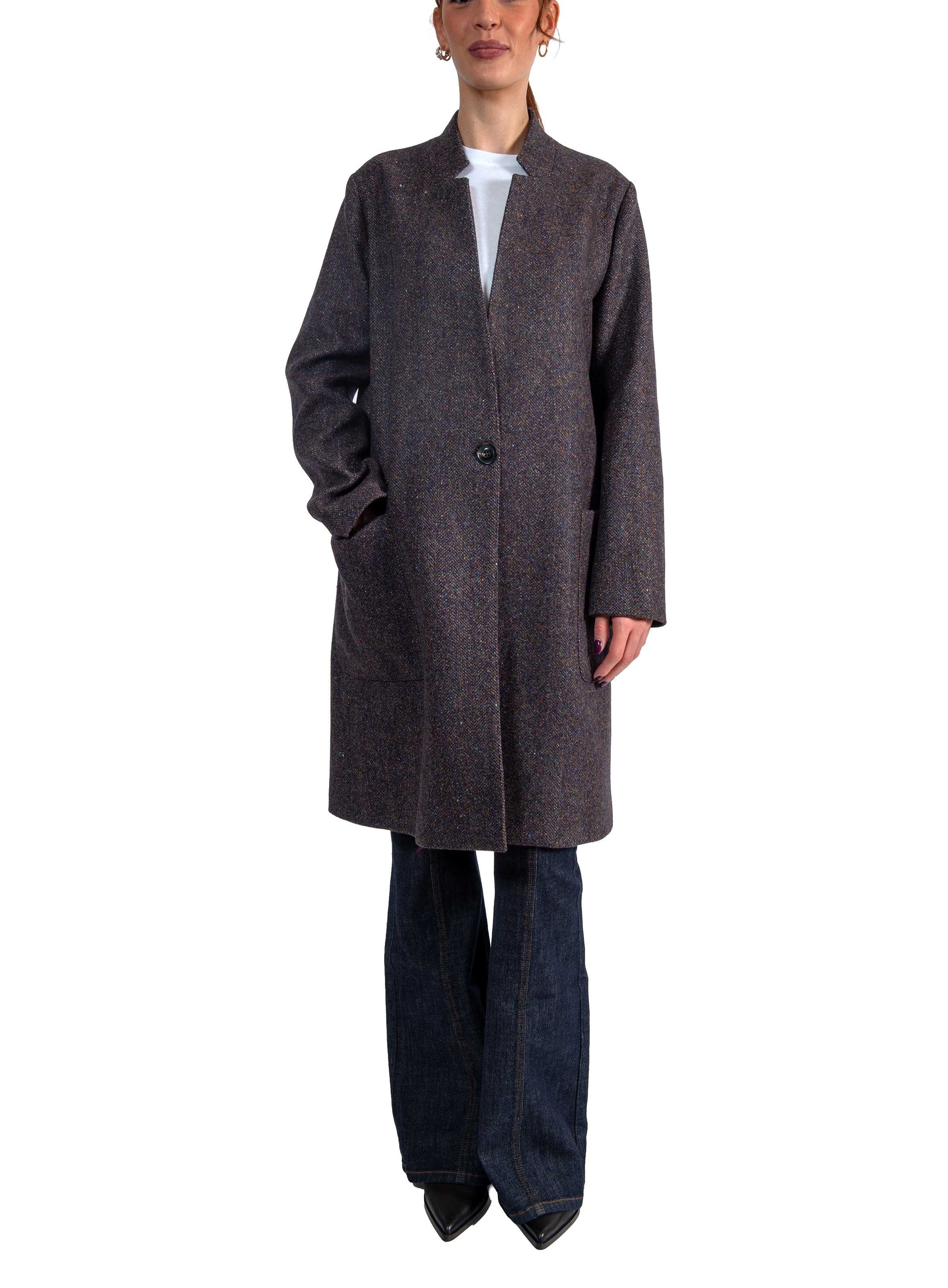 Cappotto in tweed bordeaux<BR/> FD4229 BORDO CIRCOLO 