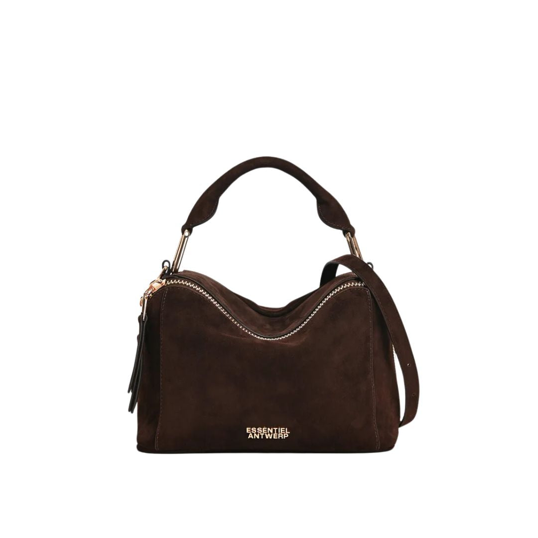 Borsa in suede testa di moro- KARIN KARIN CIGAR ESSENTIEL ANTWERP 