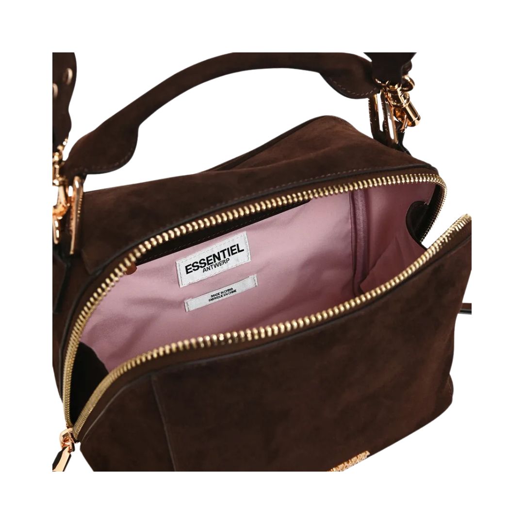Borsa in suede testa di moro- KARIN KARIN CIGAR ESSENTIEL ANTWERP 