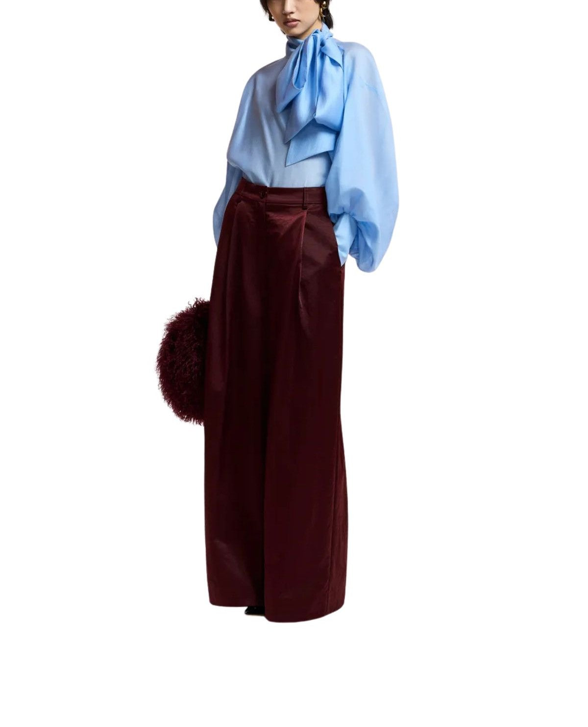 Blusa Karismatic  over con fiocco celeste KARISMATIC SKY ESSENTIEL ANTWERP 