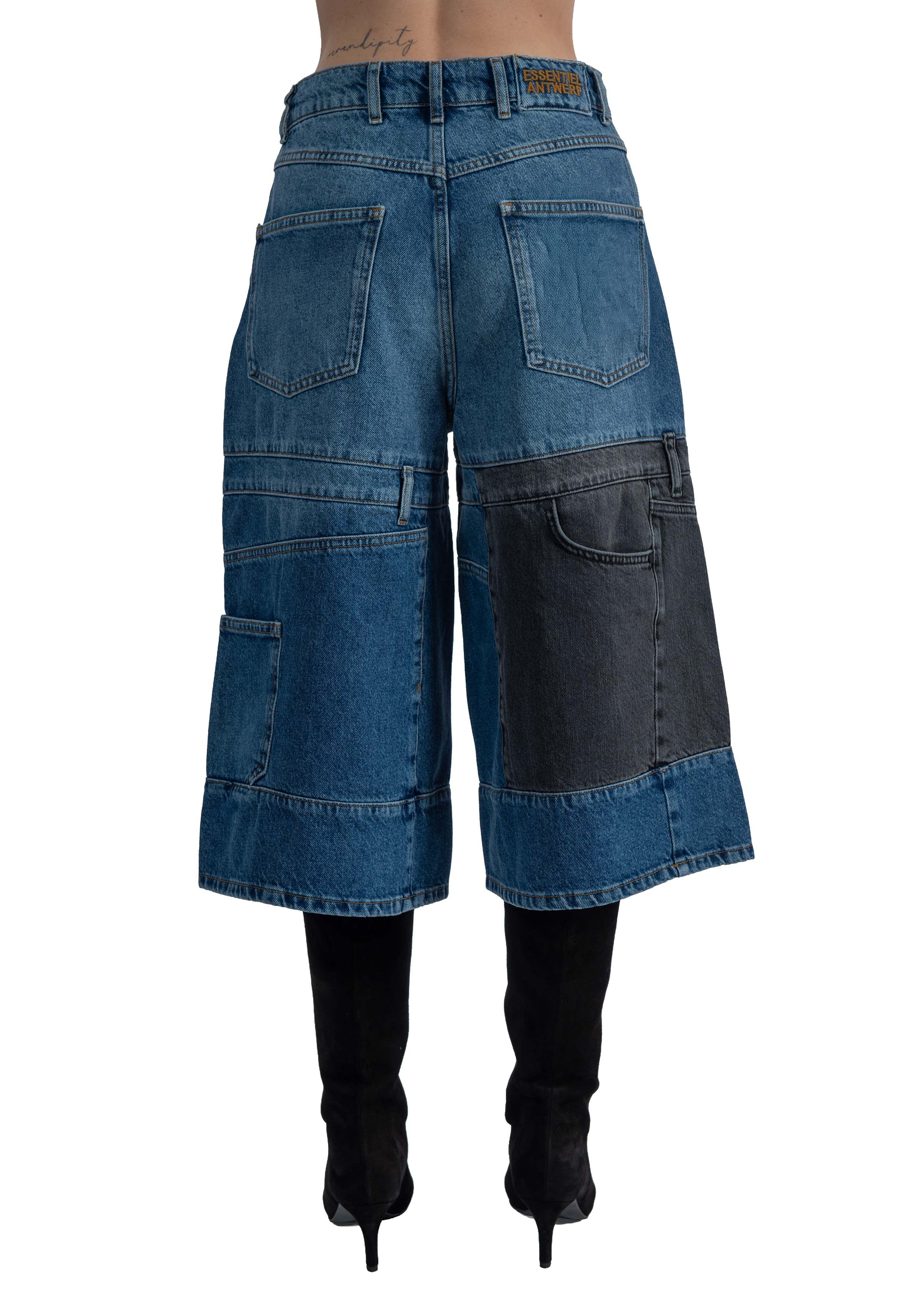 Bermuda jeans patchwork KEA JEANS ESSENTIEL ANTWERP 