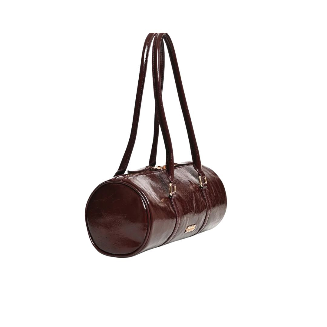 Borsa Kenneth  baguette marrone lucido. KENNETH BEAR ESSENTIEL ANTWERP 