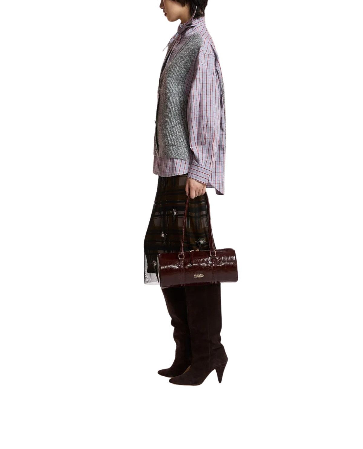 Camicia con gilet in lana sovrapposto- KUTE KUTE COMBO 1 ESSENTIEL ANTWERP 