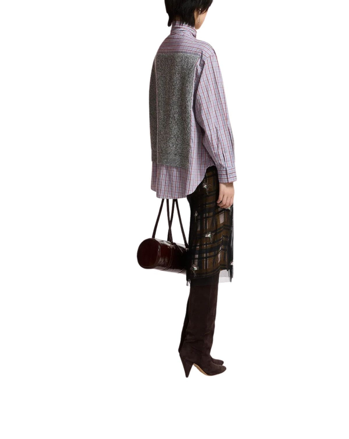 Camicia con gilet in lana sovrapposto- KUTE KUTE COMBO 1 ESSENTIEL ANTWERP 