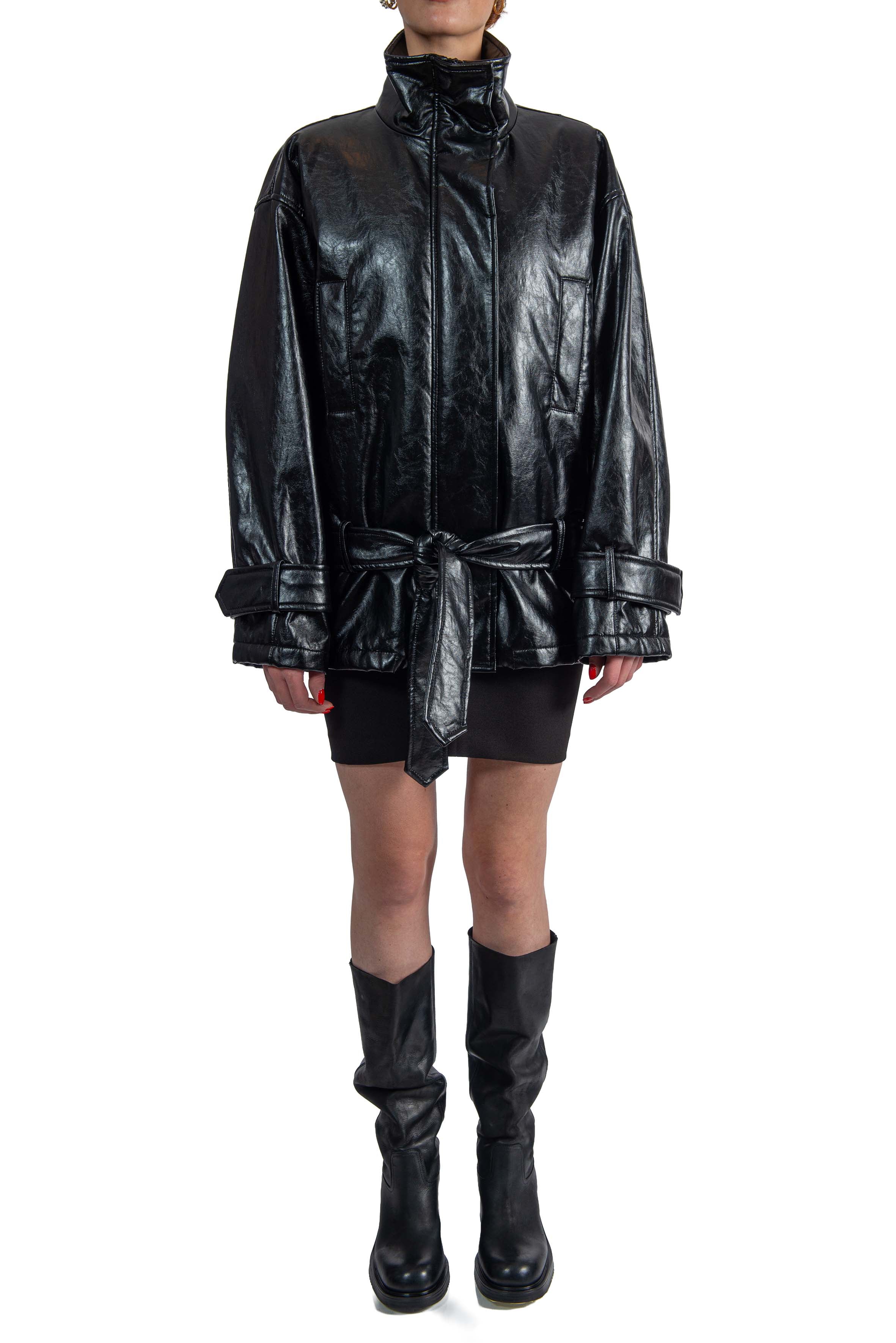 Bomber pelle metallo 30250 NERO FEDERICA TOSI 