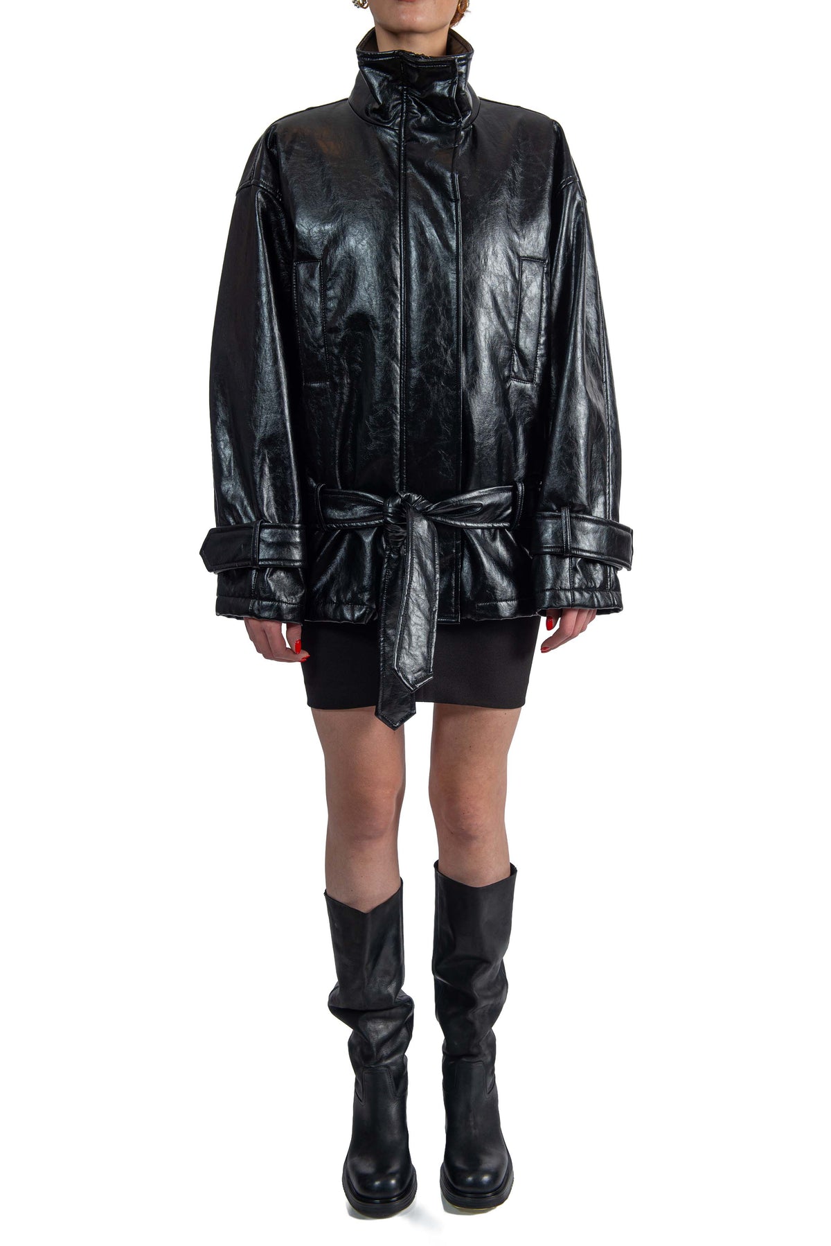 Bomber pelle metallo 30250 NERO FEDERICA TOSI 