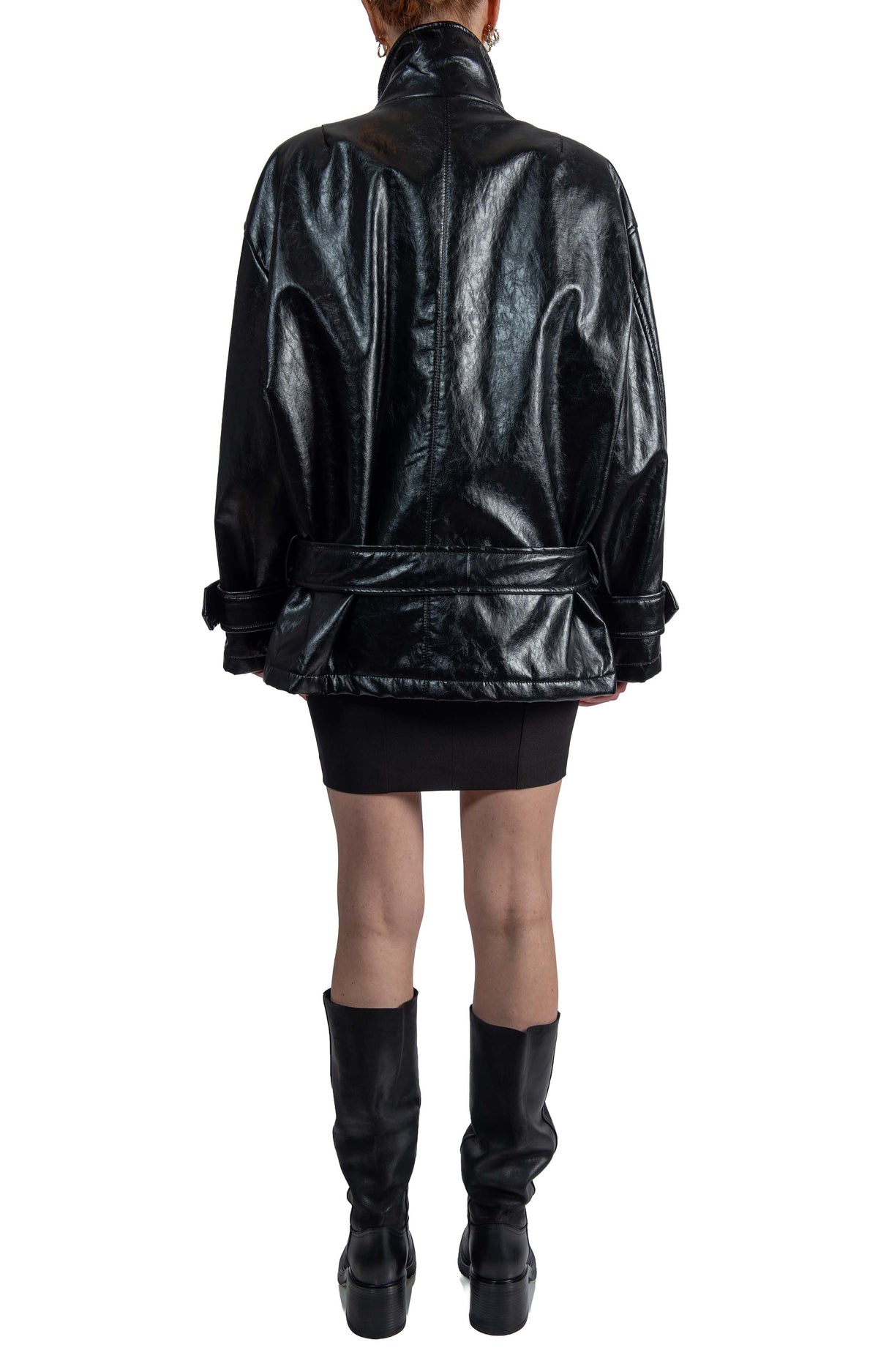 Bomber pelle metallo 30250 NERO FEDERICA TOSI 