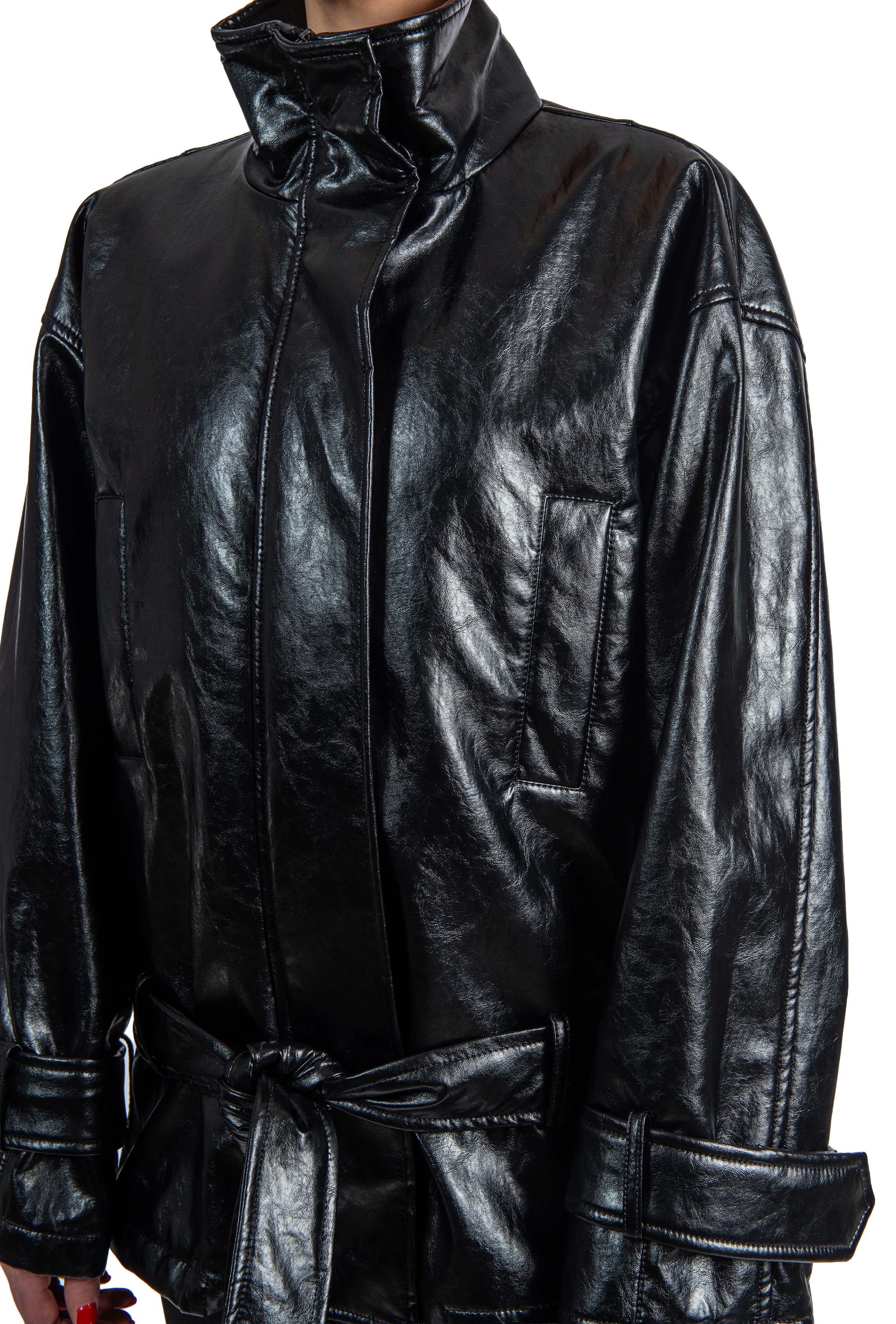 Bomber pelle metallo 30250 NERO FEDERICA TOSI 