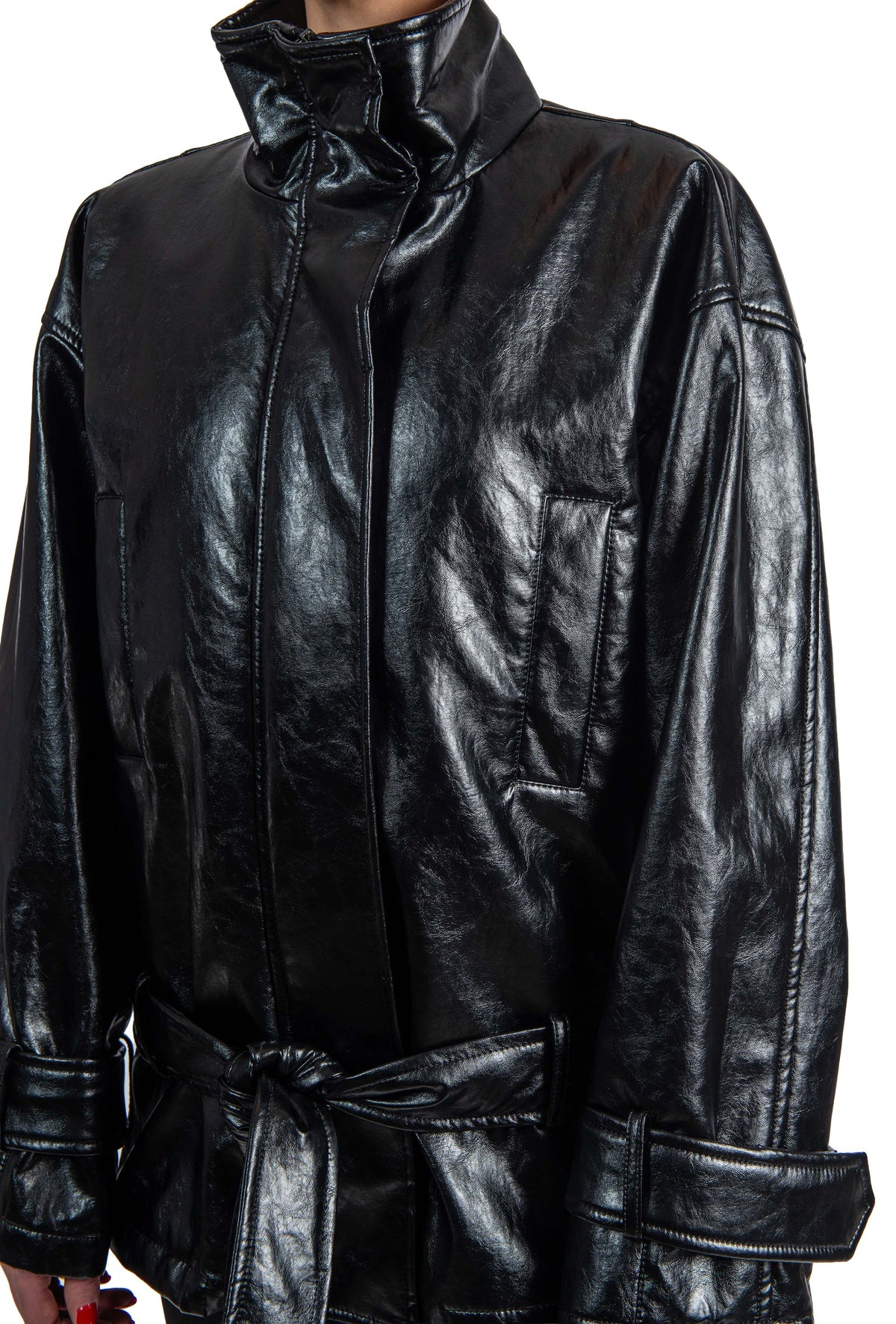 Bomber pelle metallo 30250 NERO FEDERICA TOSI 