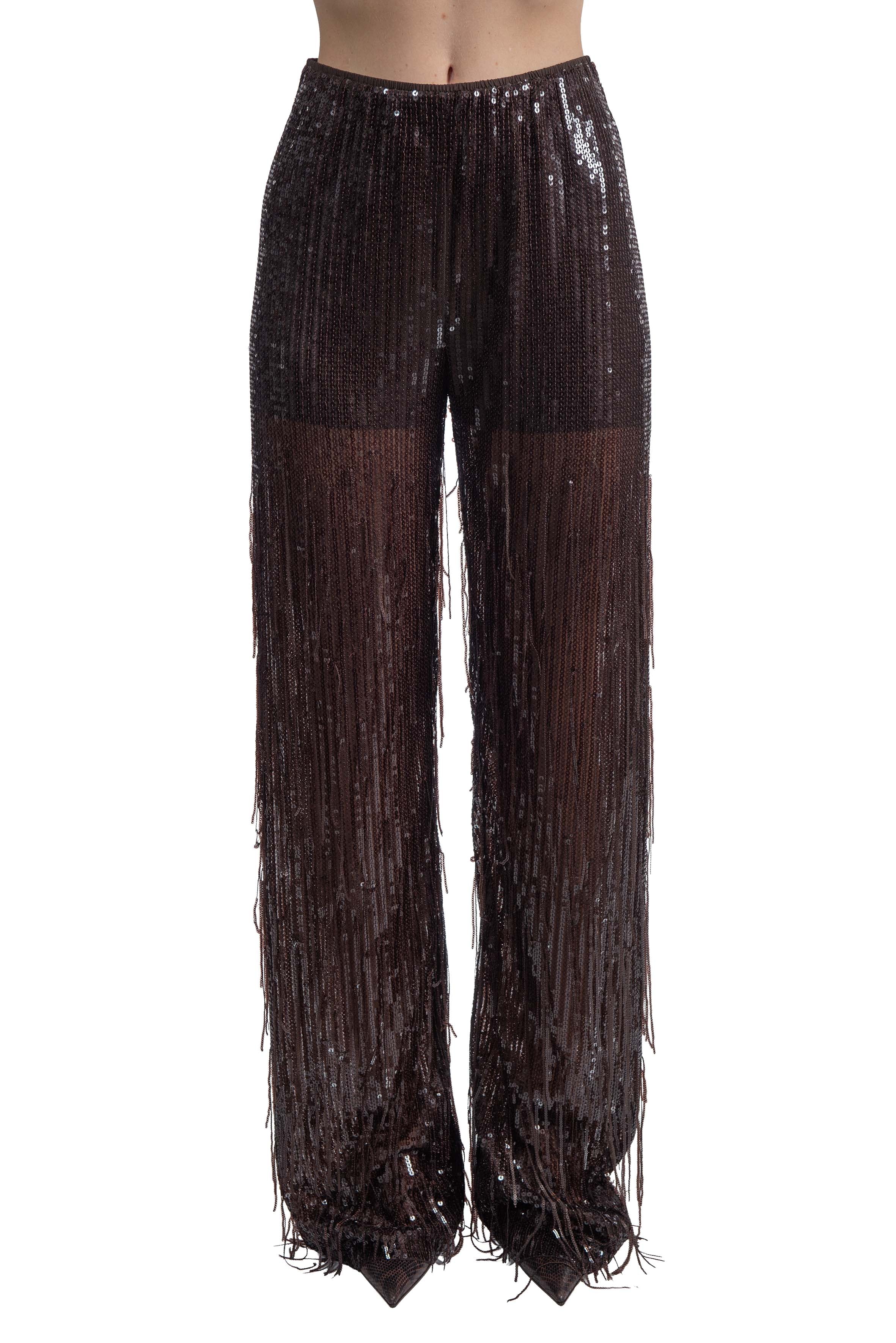 Pantalone paillette testa di moro 30815 MORO FEDERICA TOSI 