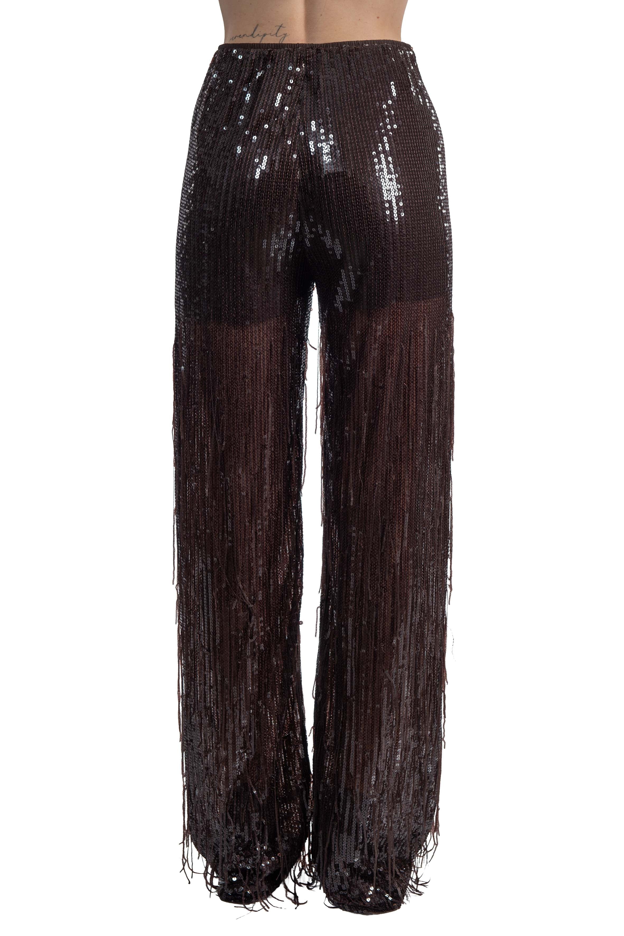 Pantalone paillette testa di moro 30815 MORO FEDERICA TOSI 