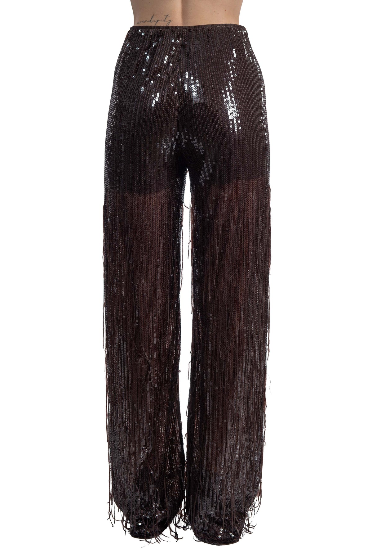 Pantalone paillette testa di moro 30815 MORO FEDERICA TOSI 