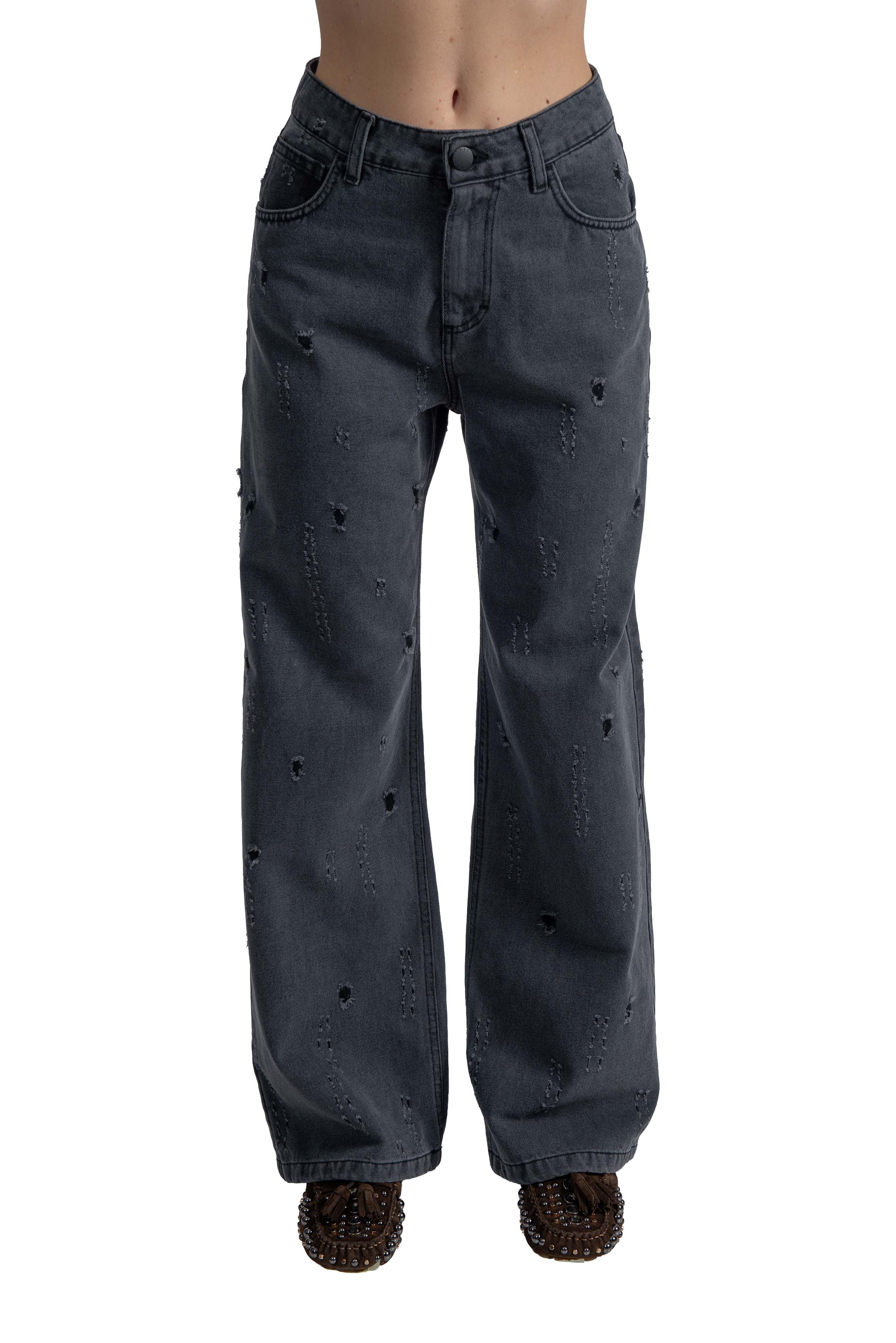 Jeans con rotture 30820 ANTRACITE FEDERICA TOSI 