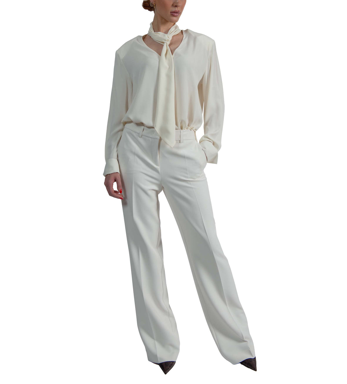 Camicia con sciarpina 311054 LATTE FEDERICA TOSI 