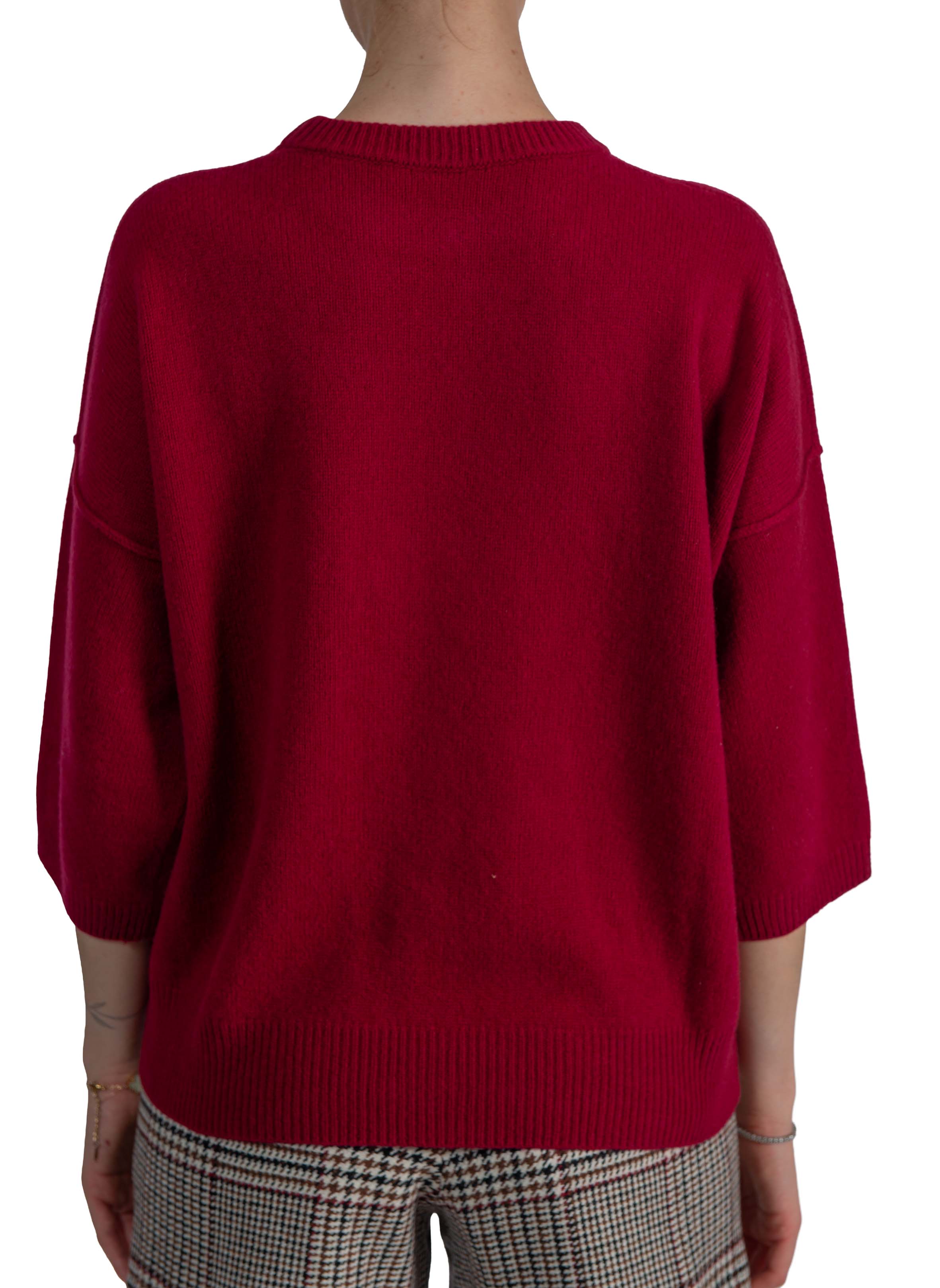 Maglia manica 3/4 rosso rubino 32000 RUBINO FEDERICA TOSI 