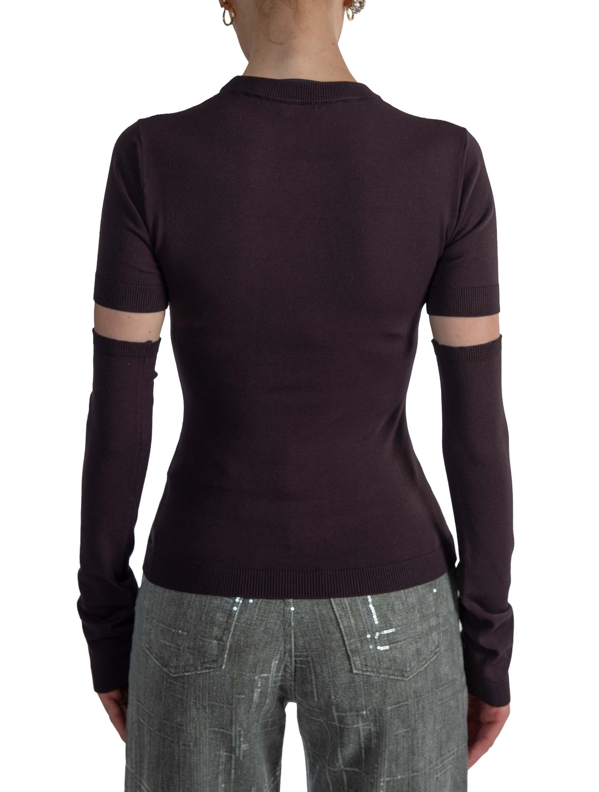 Maglia con manicotti testa di moro 32015 MORO FEDERICA TOSI 