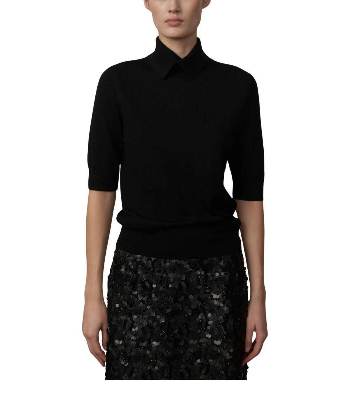 Maglia nera maniche corte Perry PERRY 6104247 BLACK HERSKIND 