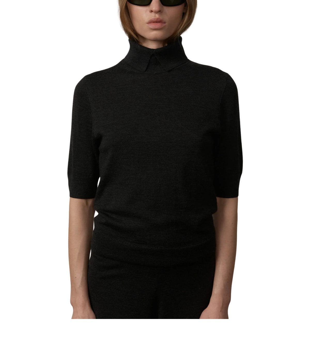 Maglia antracite maniche corte Perry PERRY 6104247 DARK GREY HERSKIND 