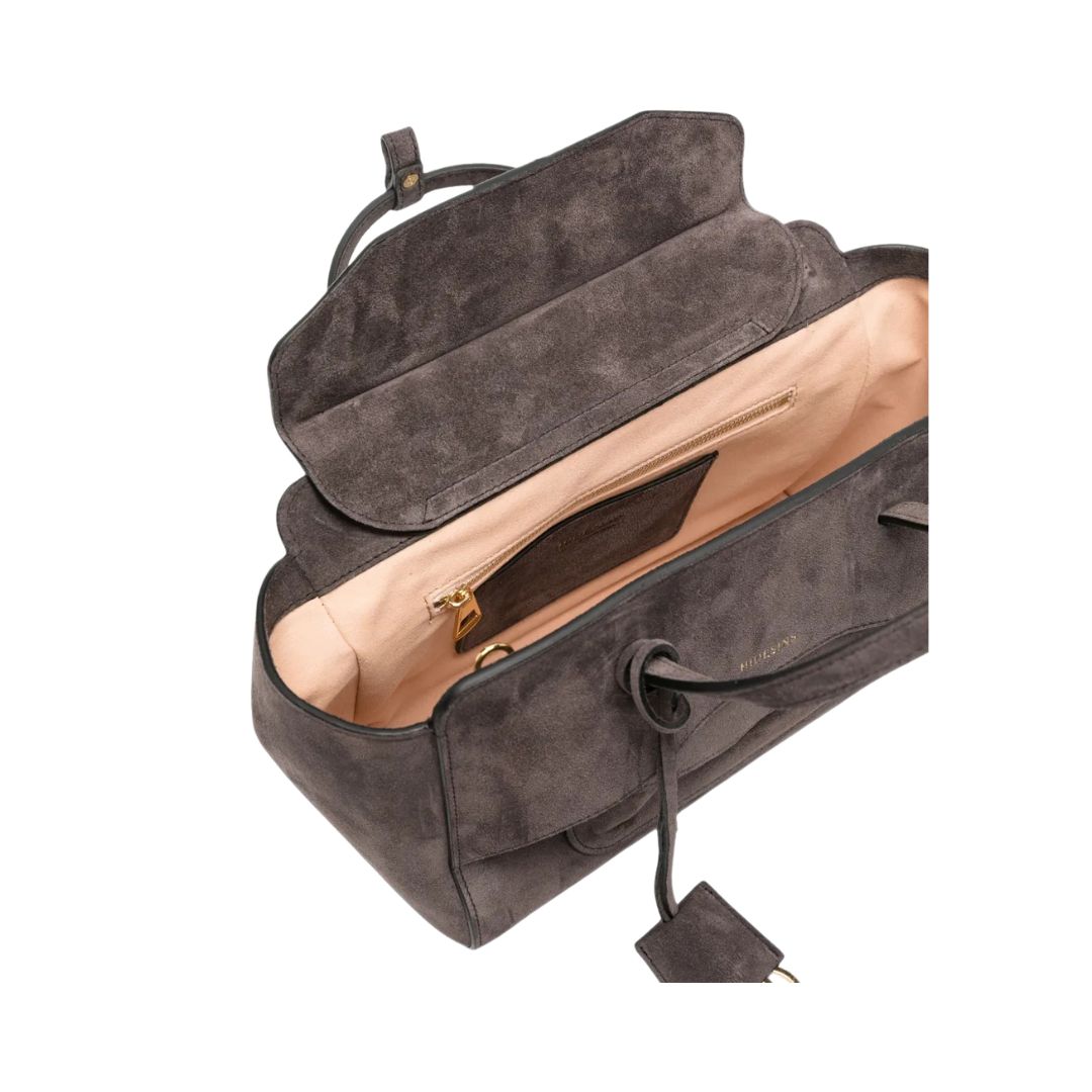 Flap M  suede testa di moro FLAP M SUEDE CHOCOLAT HIDESINS 