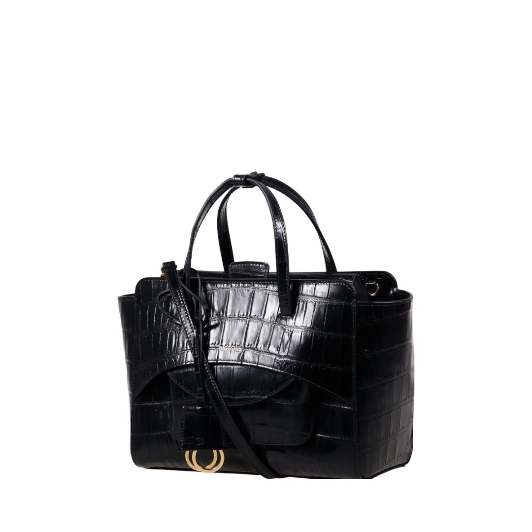 Borsa Flap S in cocco nera FLAP S COCCO BLACK HIDESINS 