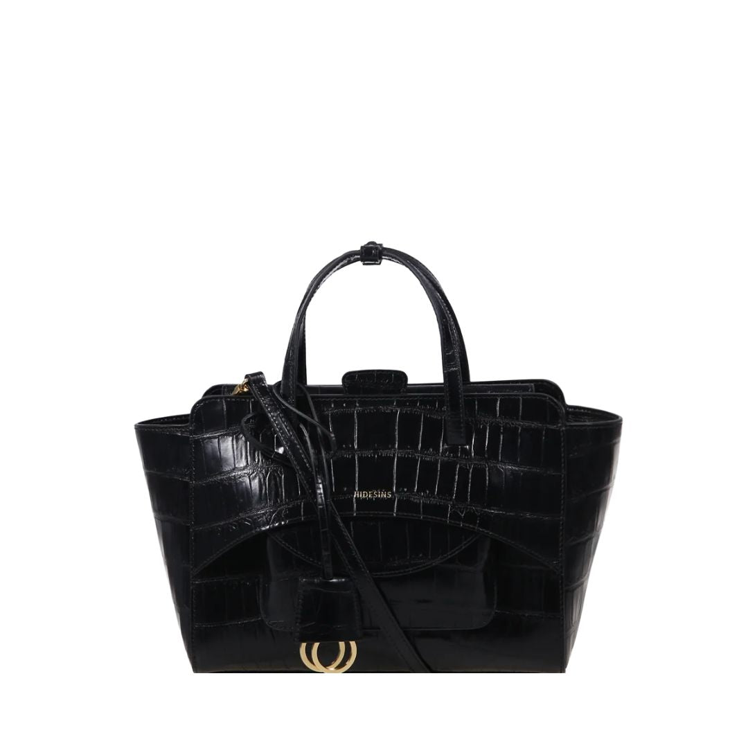 Borsa Flap S in cocco nera FLAP S COCCO BLACK HIDESINS 
