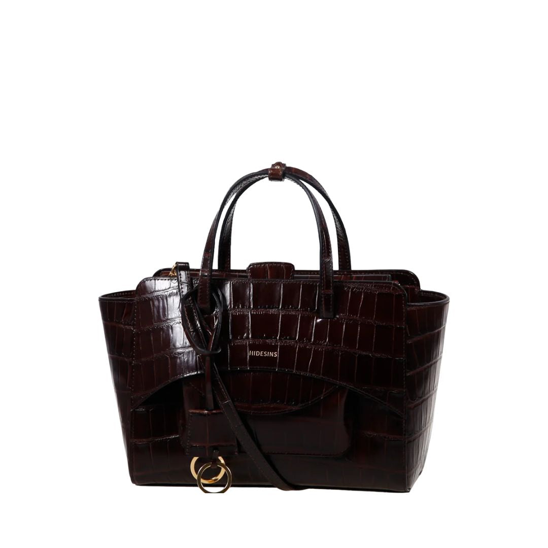 Borsa Flap S in cocco marrone FLAP S COCCO BROWN HIDESINS 