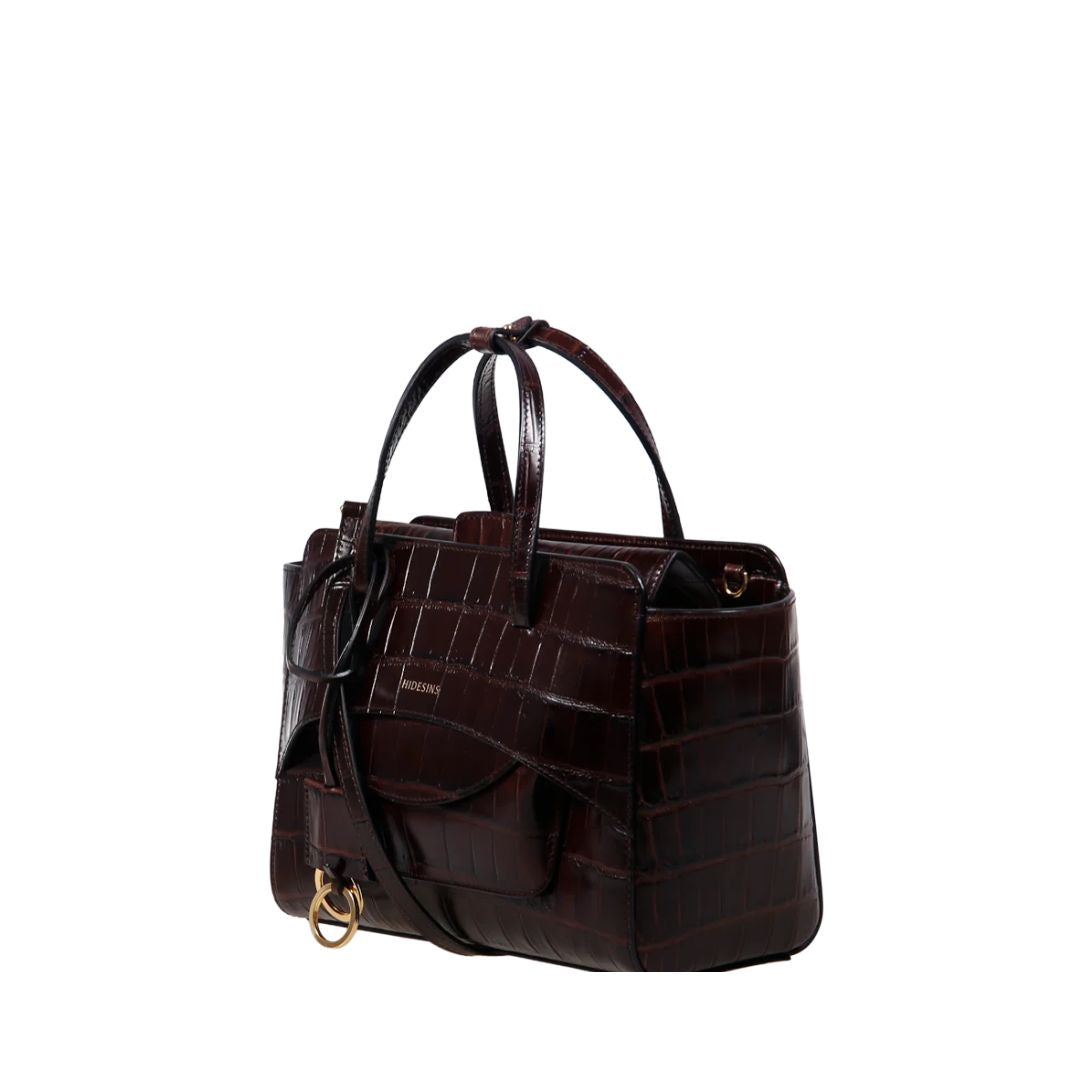 Borsa Flap S in cocco marrone FLAP S COCCO BROWN HIDESINS 