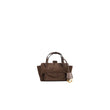 Flap S suede testa di moro