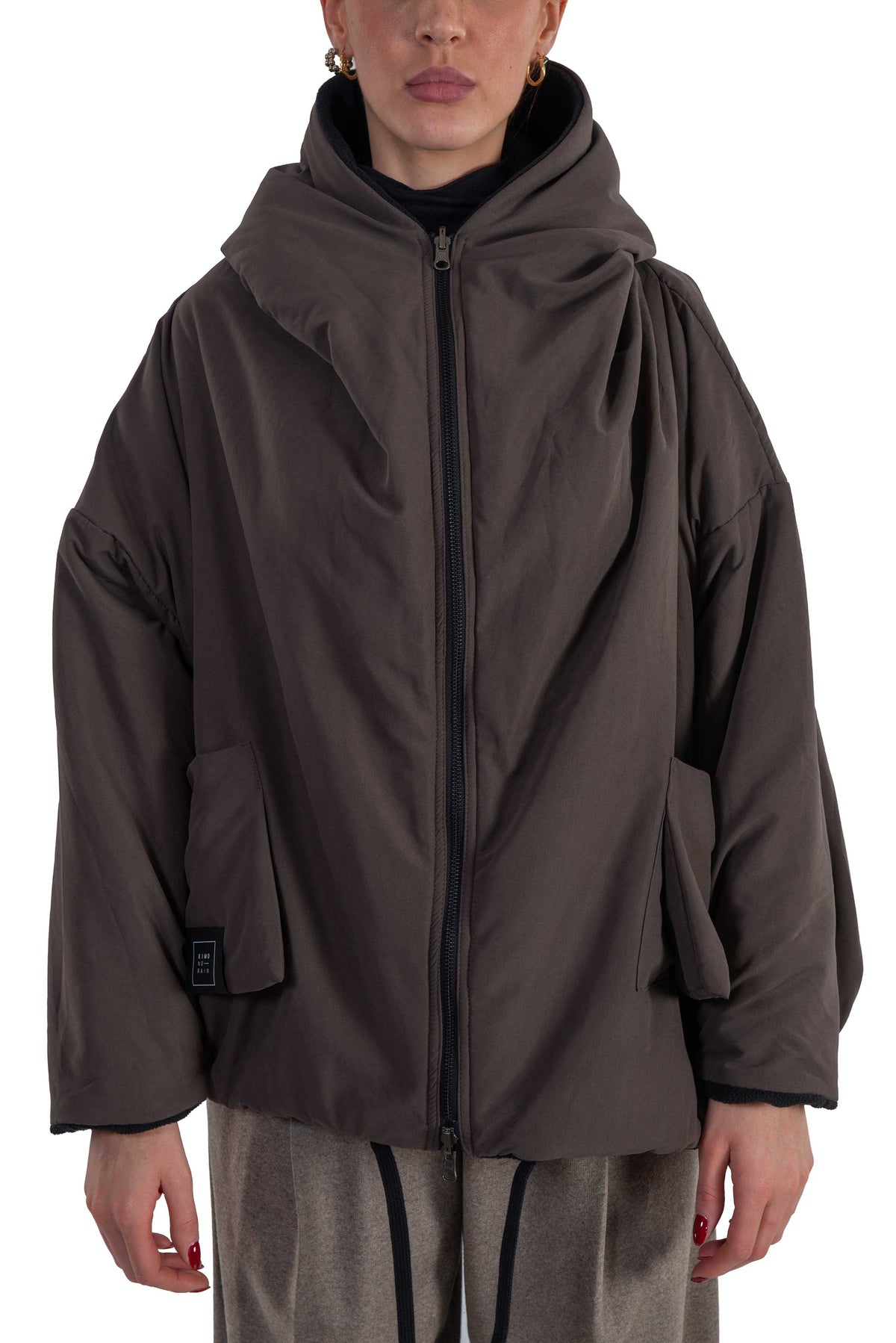 Bomber plus marrone S457 BOMBER PLUS COFFEE KImonorain 